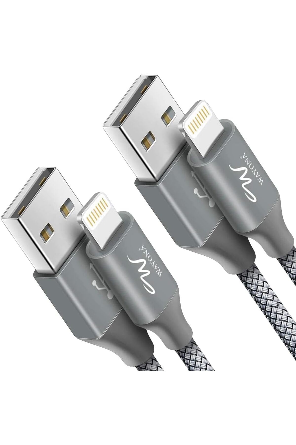 STOREMAX dlshop Naylon Örgülü (2'Li Paket) Lightning Hızlı Usb Veri Kablosu, Hızlı Şarj Kablosu, Ipho