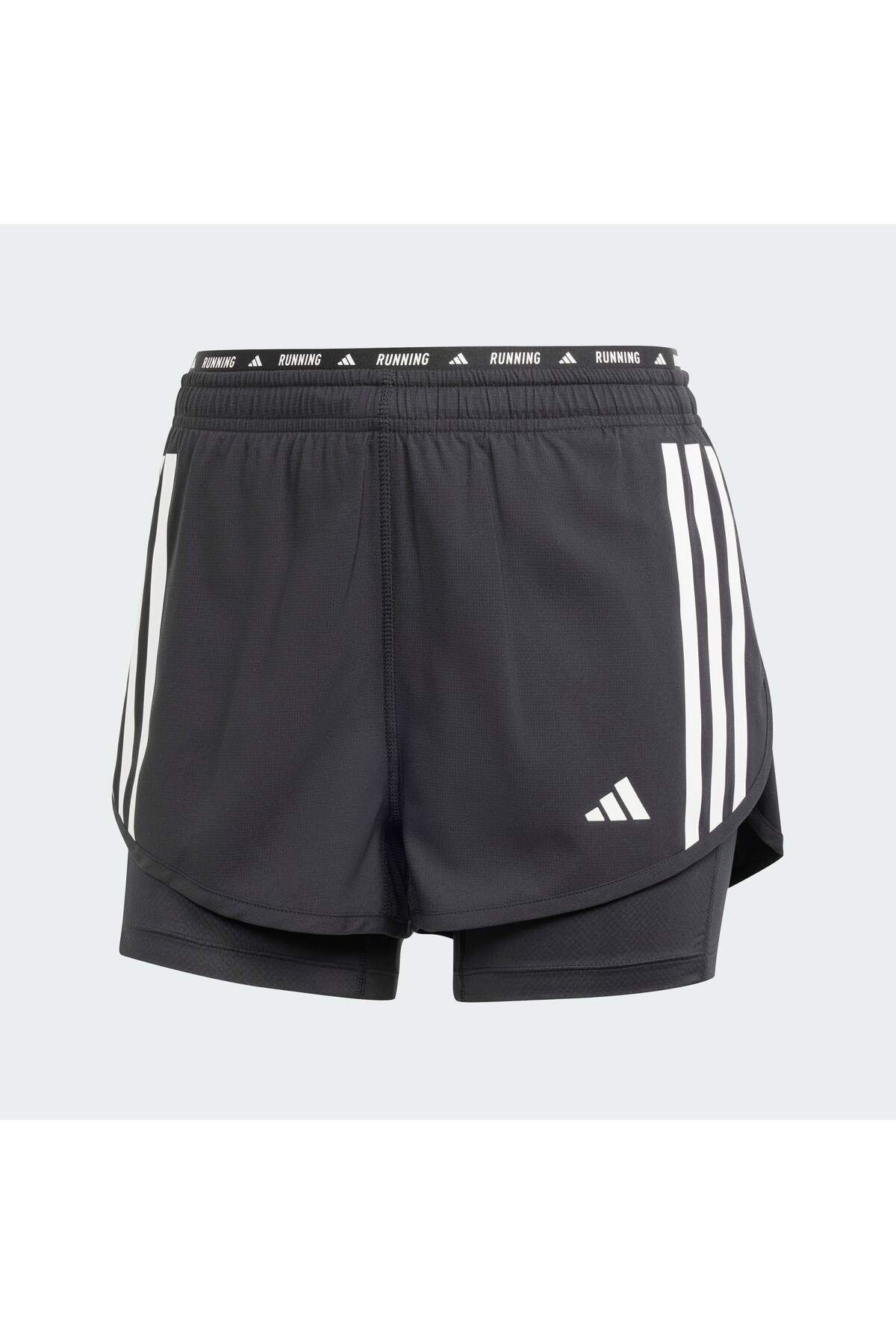adidas-Own the Run 3-Stripes 2-in-1 Shorts 3