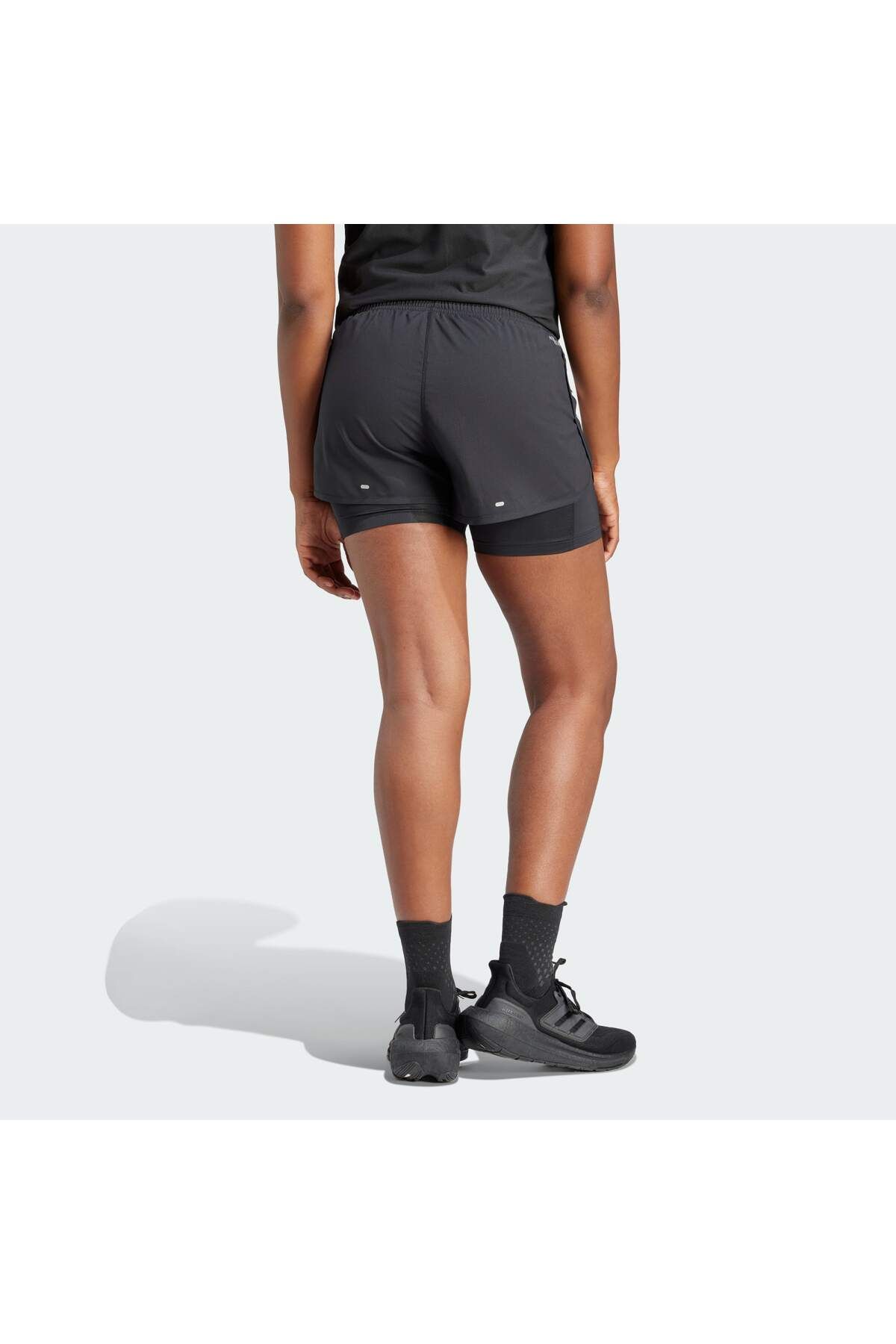 adidas-Own the Run 3-Stripes 2-in-1 Shorts 2