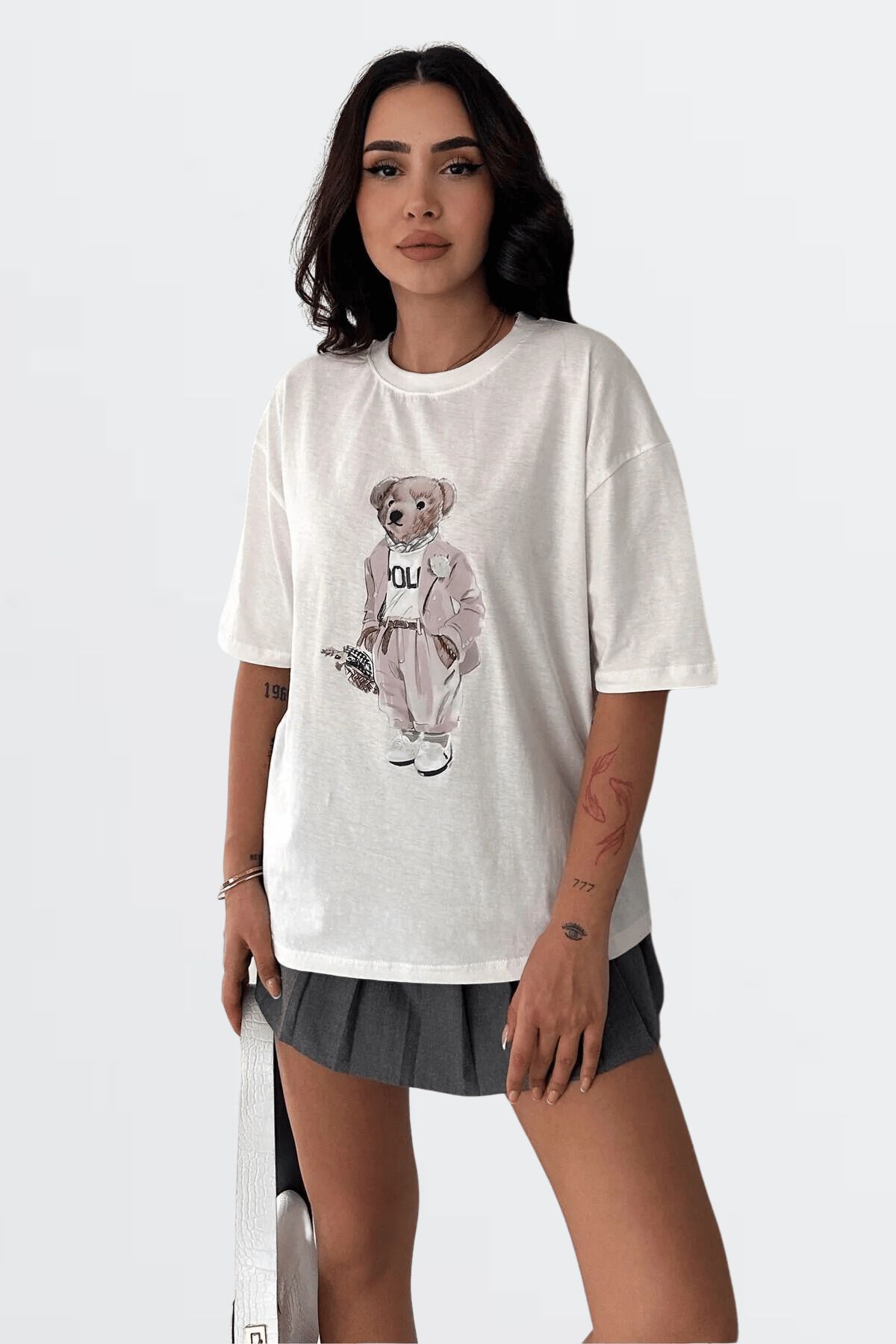 EyShan Teddy Bear Ayıcık desenli Tshirt Oversize Kalıp