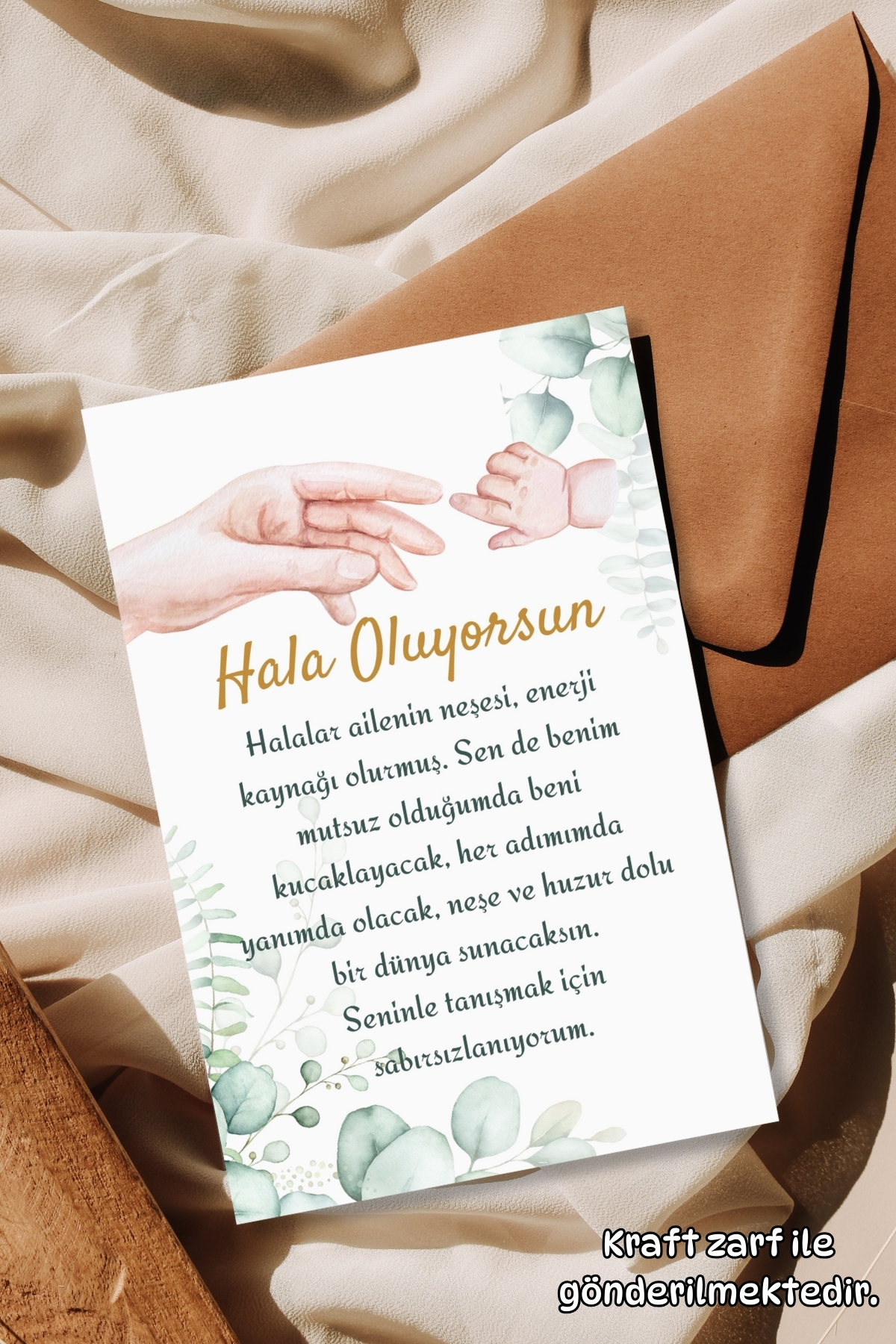 Metranya Hala Oluyorsun Müjde Kartı Hamilelik Hatıra Anı Kartı Bebek Hediyelik Yenidoğan Fotoğraf Çekim Kartı fotoğrafı 3 (önizleme)