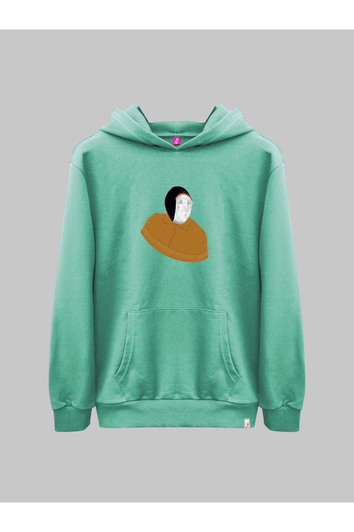 Geveze Lori Başak Arslan, Gördüğüm Netlikler Adlı Hoodie Mint Yeşili unisex