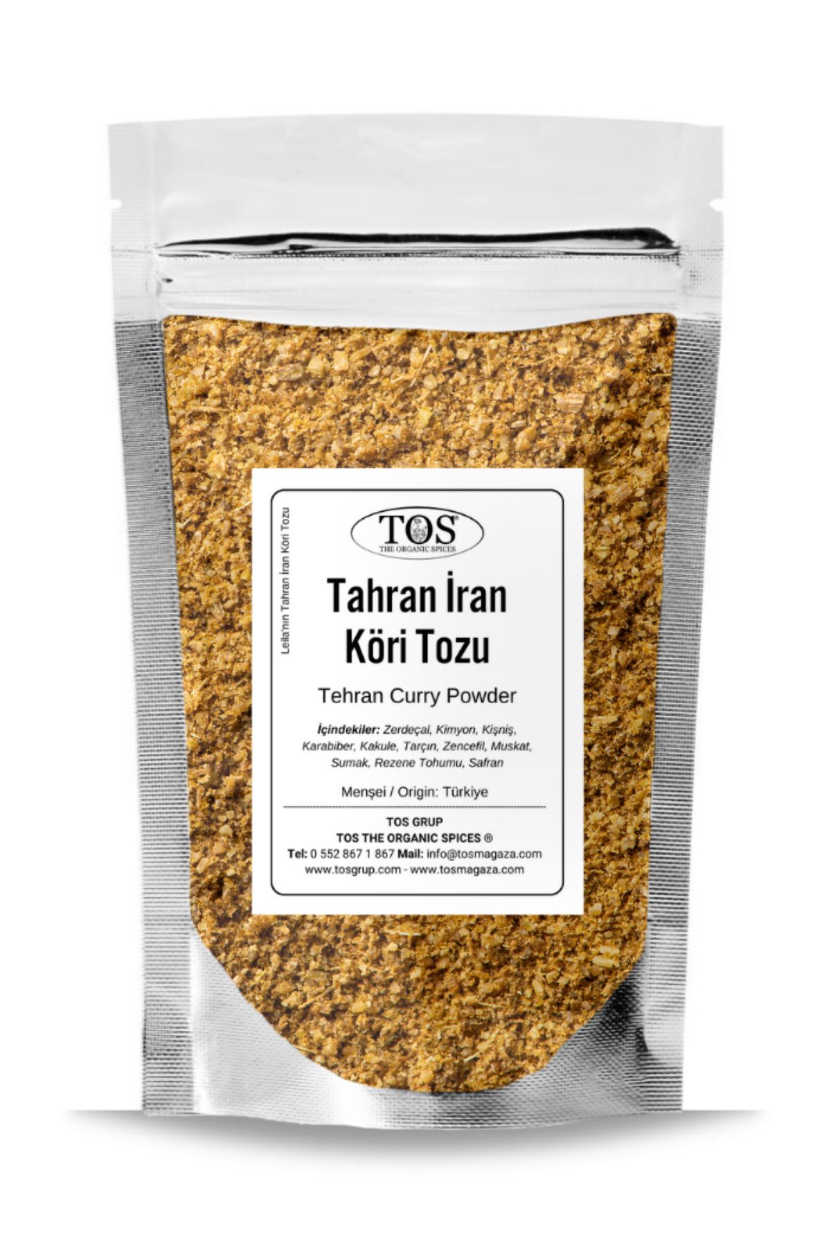 TOS The Organic Spices Leila'nın Tahran İran Köri Tozu 250 gr Leila's Tehran Iranian Curry Powder