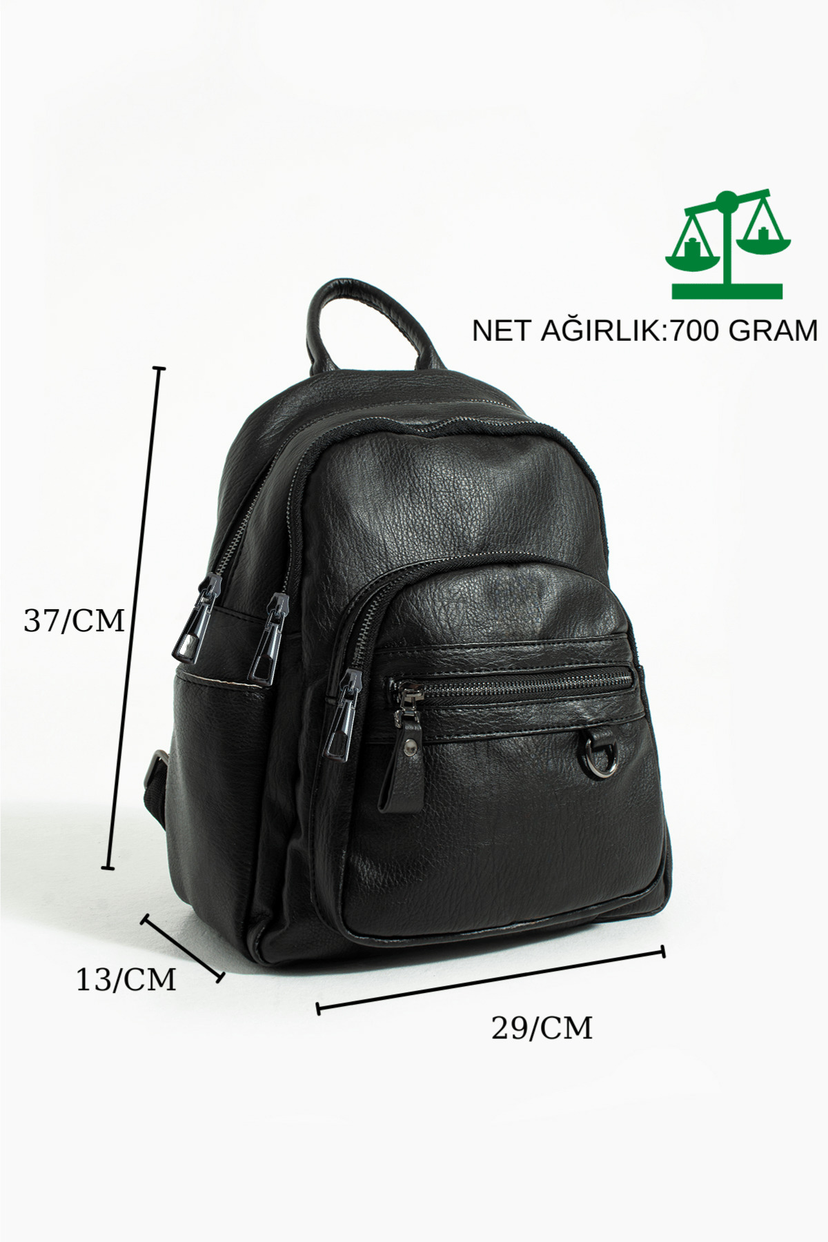 FiONA BAG Kadın Siyah Renk Sırt Çantası 8 Bölmeli Çok Kullanışlı Ve Kaliteli Çanta görsel 4