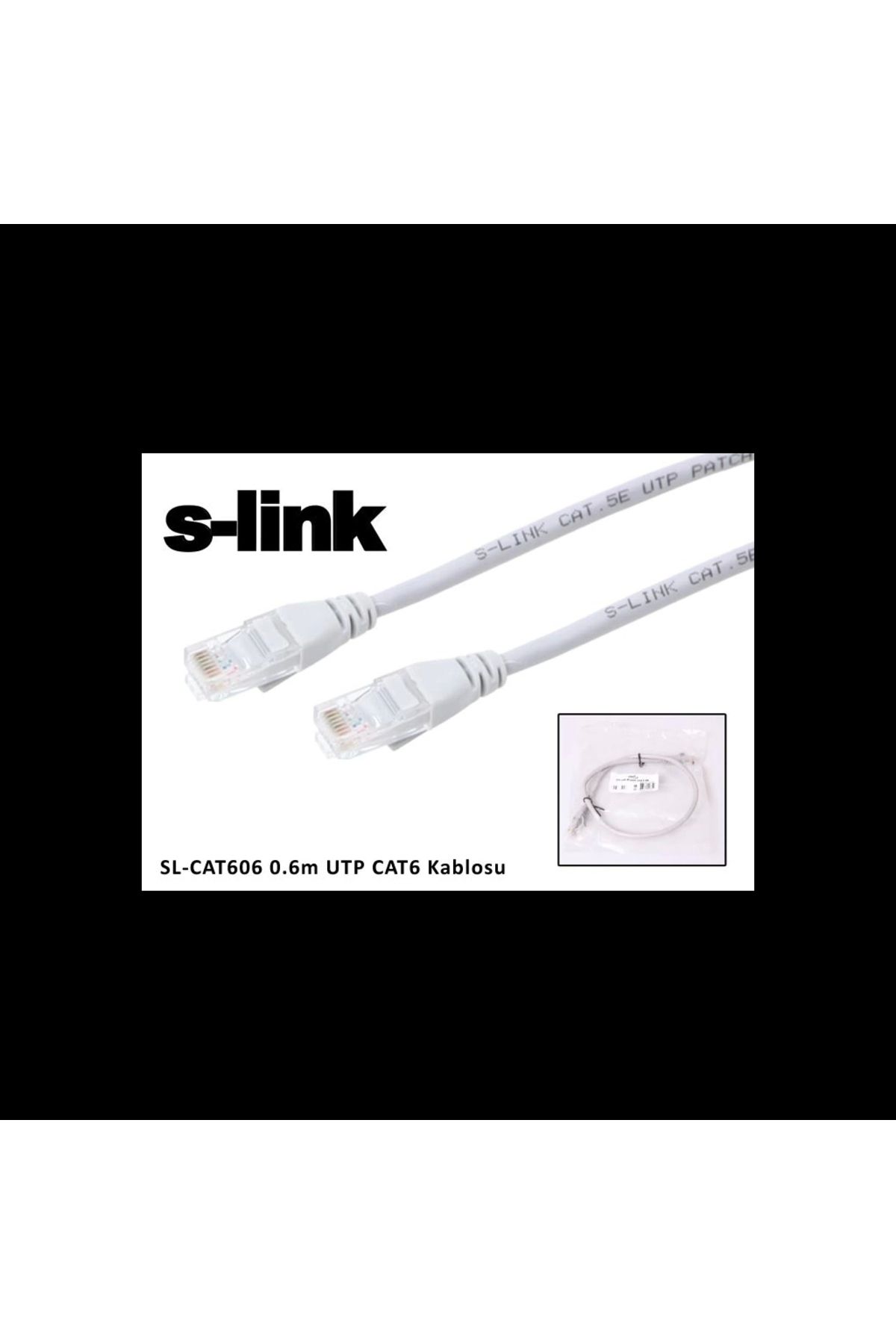 S-LINK S-lınk Sl-cat606 Cat6 Patch 60cm Kablo (gri)