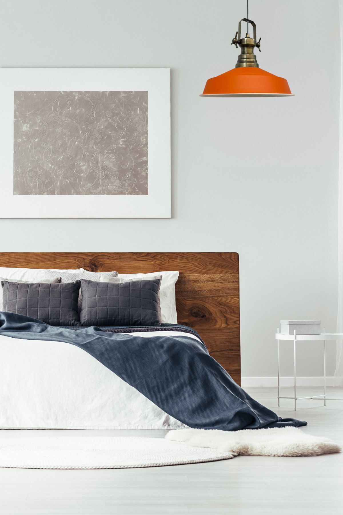 Bamyum-Neo-Asletl Industrial Vintage Hängelampe 40 cm, Orange Metall Pendelleuchte 4