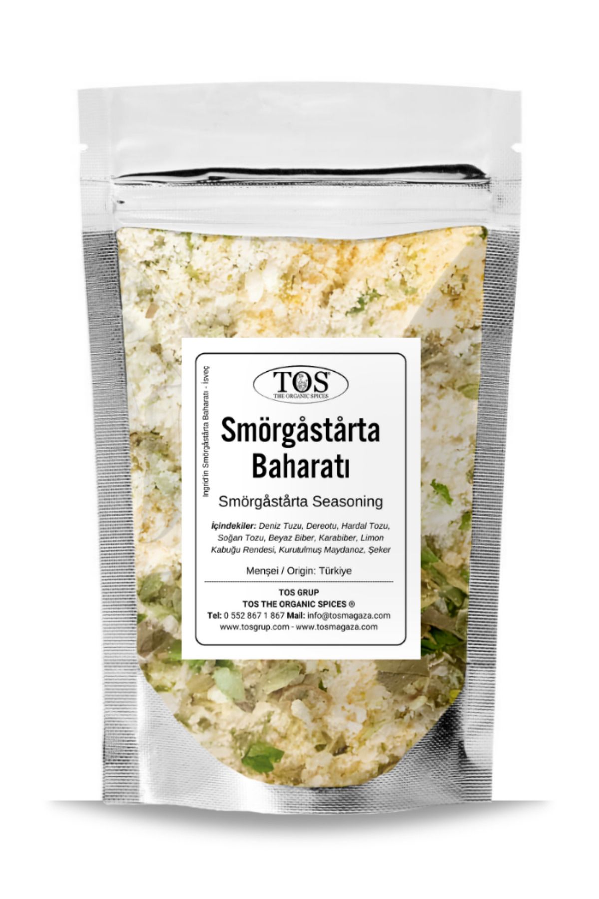 TOS The Organic Spices Ingrid'in Smörgåstårta Baharatı 250 gr Ingrid’s Smörgåstårta Seasoning