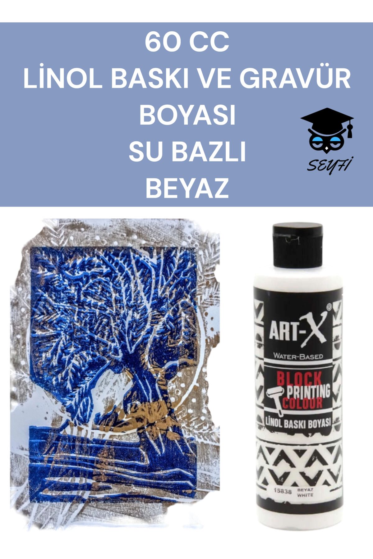 SEYFİKİRTASİYE 60 CC LİNOL BASKI VE GRAVÜR BOYASI SU BAZLI