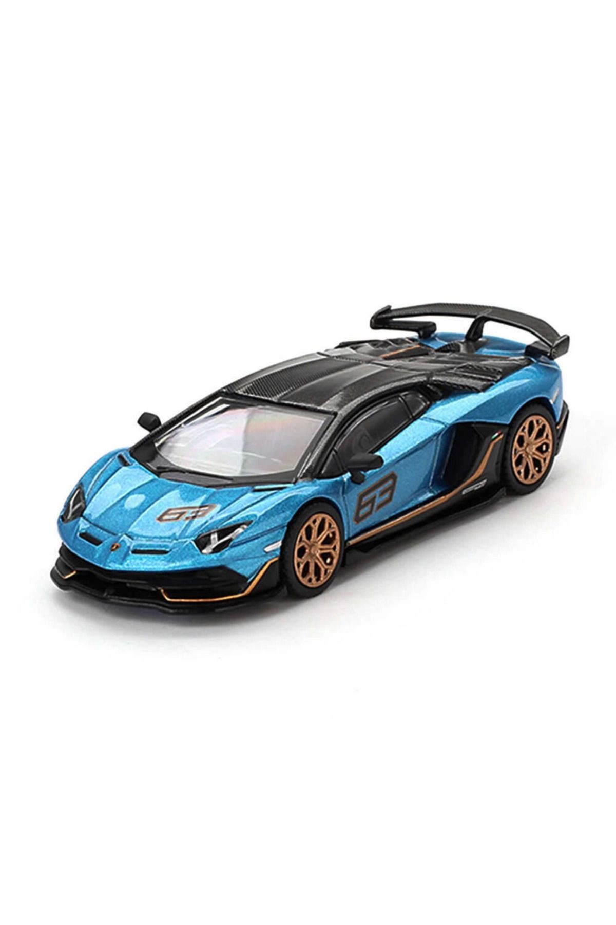 just cheap store Mini GT 1/64 Lamborghini Aventador SVJ 63 Blu Aegir Blister Paket