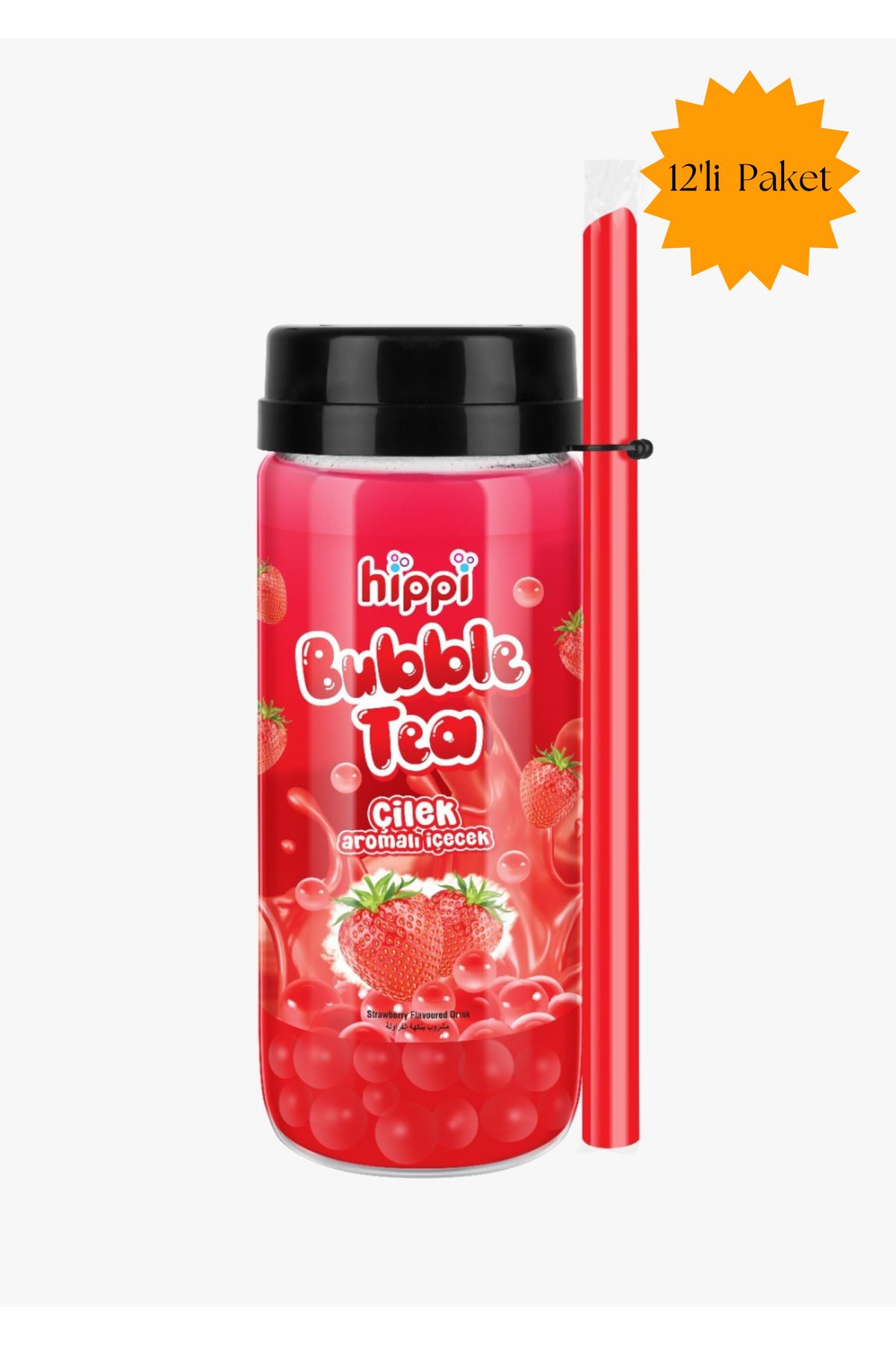 Bubble Hi̇ppi̇ Bubble Tea Çi̇lek Aromali İçecek 350 Cc