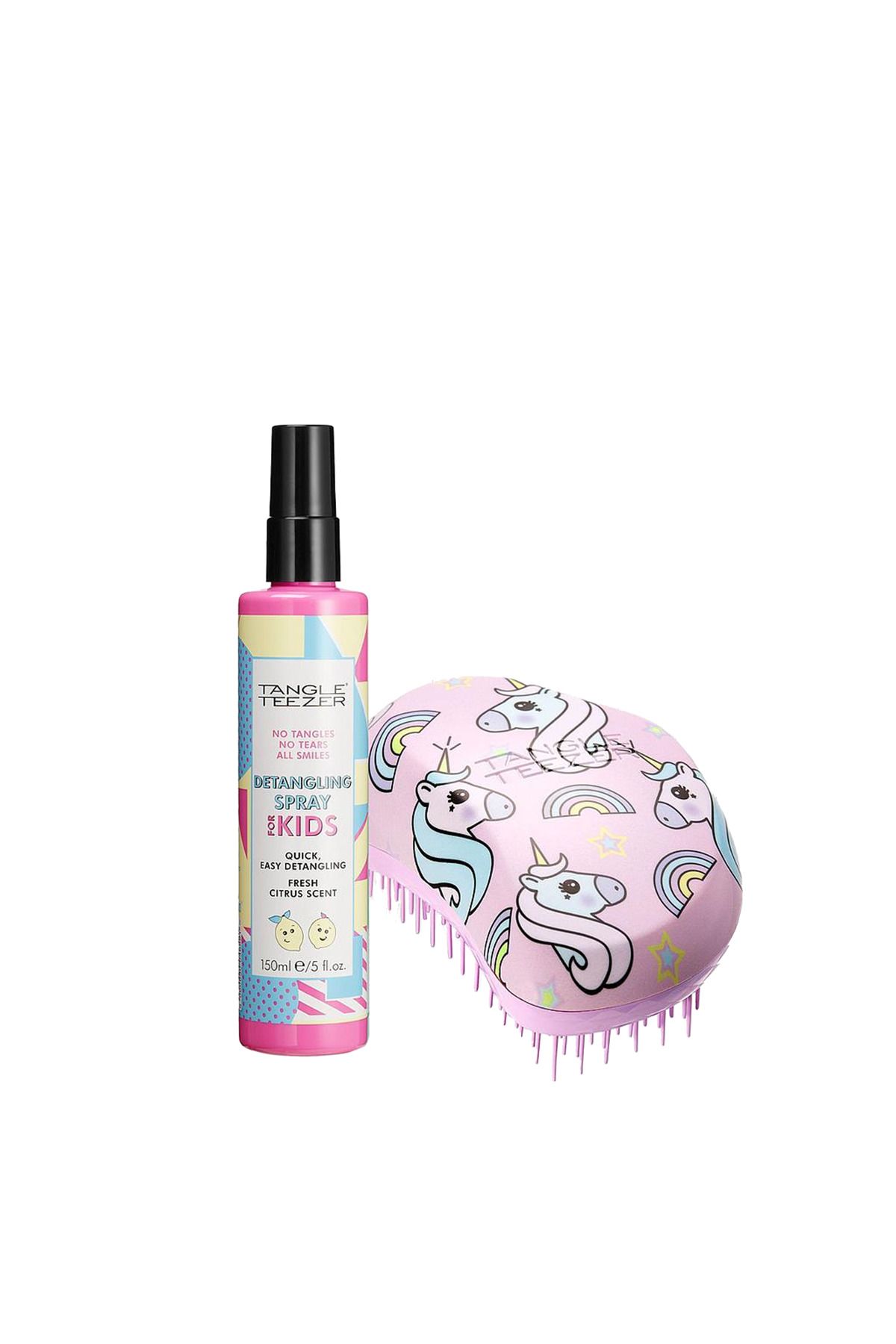 برس و شانه مو قهوه‌ای دخترانه پسرانه بچگانه دو مجموعه ویژه برای کودکان Tangle Teezer
