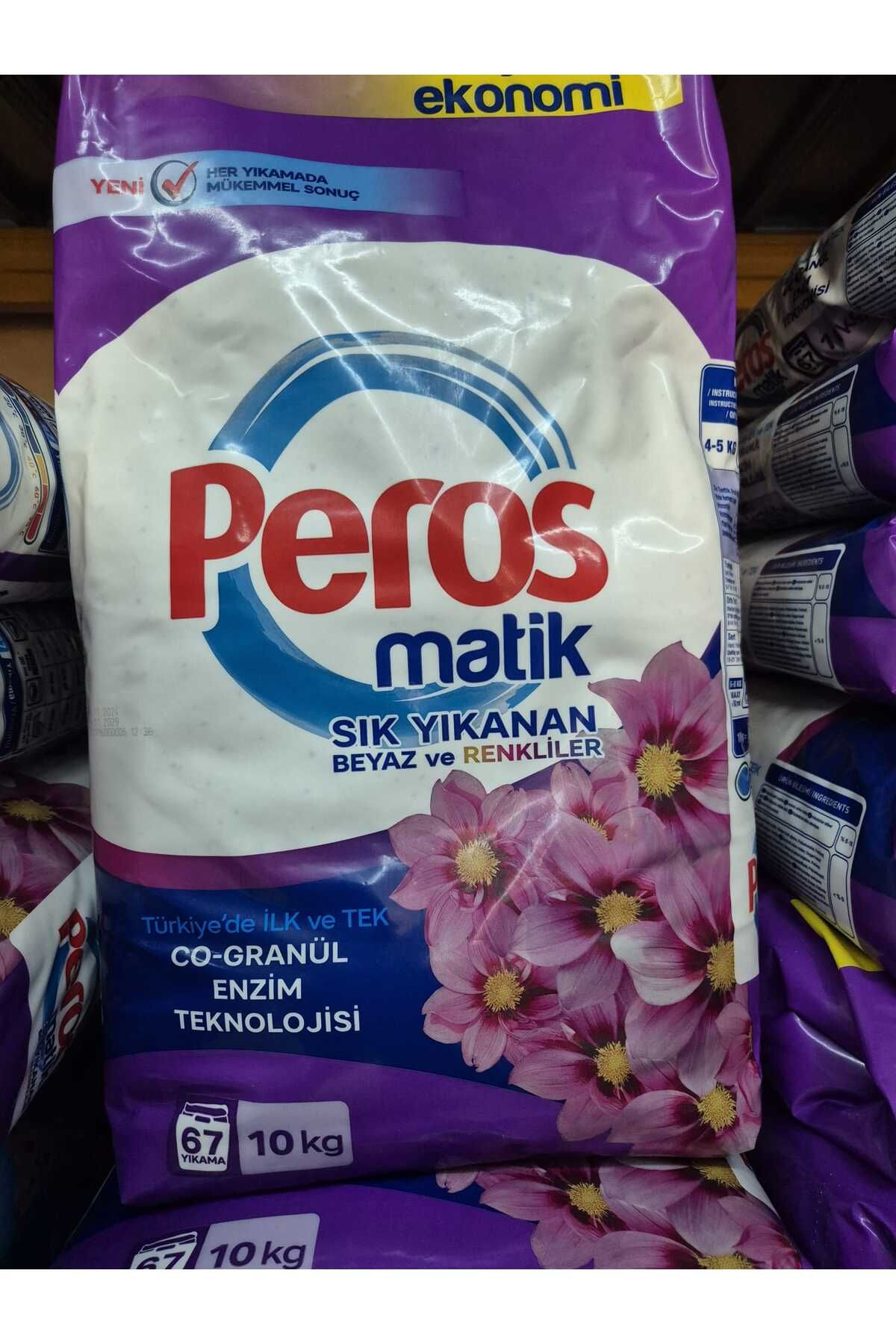 Peros Matik Toz Deterjan Sık Yıkanan Beyaz Ve Renkliler 10 Kg