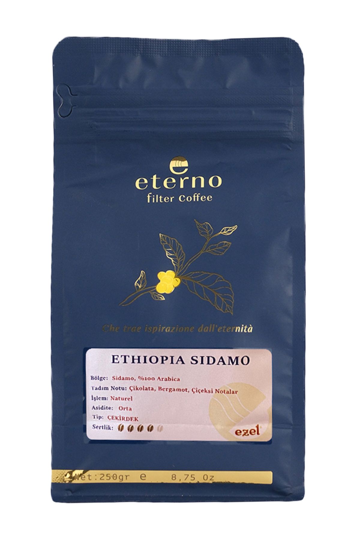 Eterno Ethiopia Sidamo Çekirdek-250gr