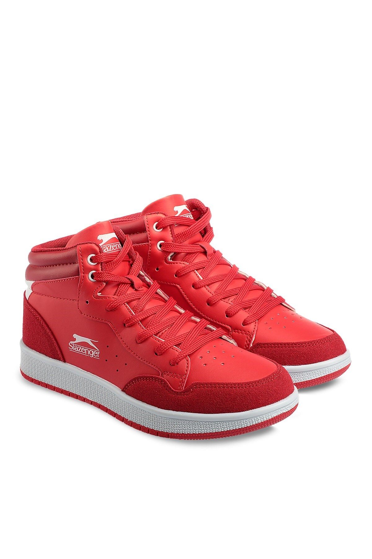 Slazenger Yüksek Bilekli Bağcıklı Günlük Spor Ayakkabı Sneaker Kırmızı