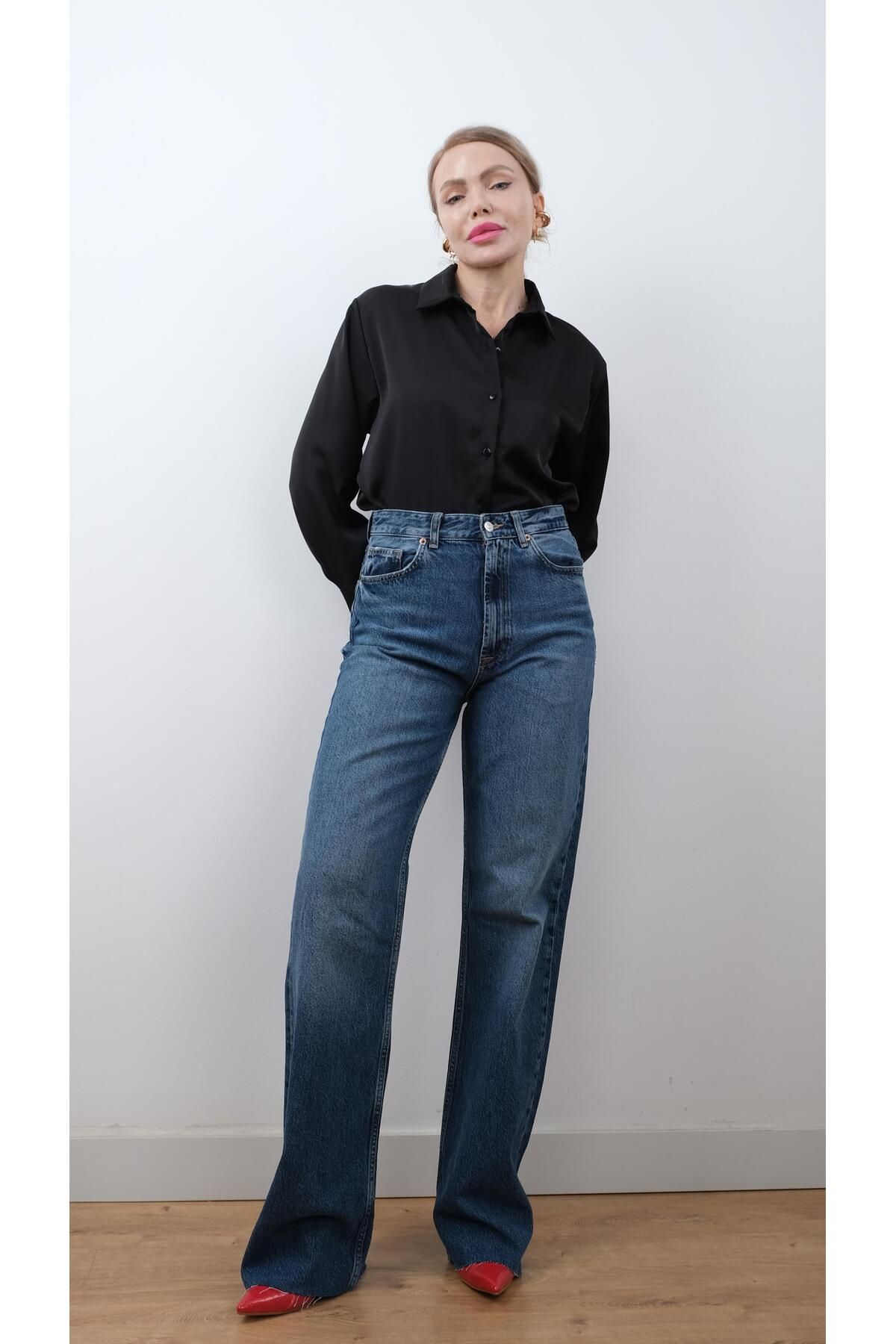 Miapiashop Kesik Paça Straight Jean