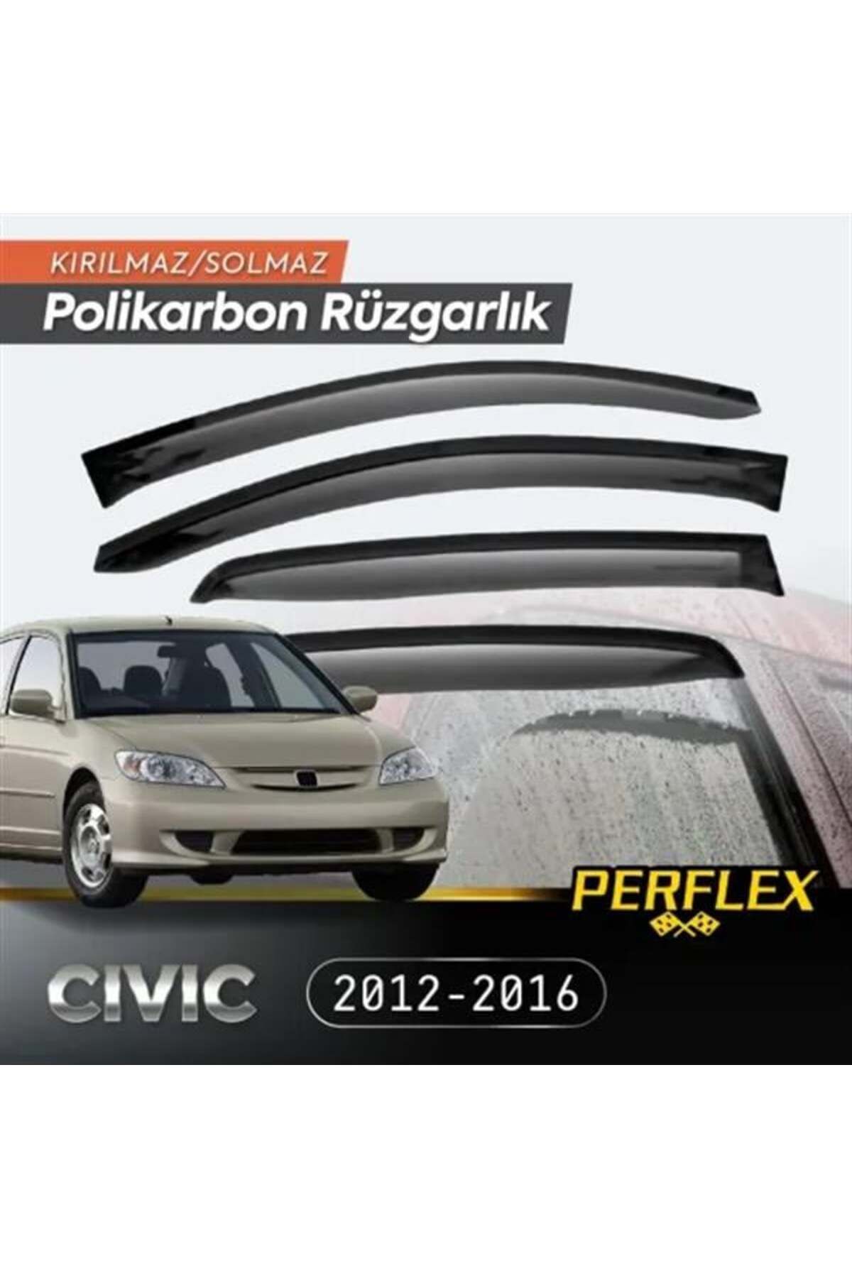 EDALKILIÇ Polikarbon Kırılmaz Rüzgarlık V2 Mugen Honda Civic 2001-2006