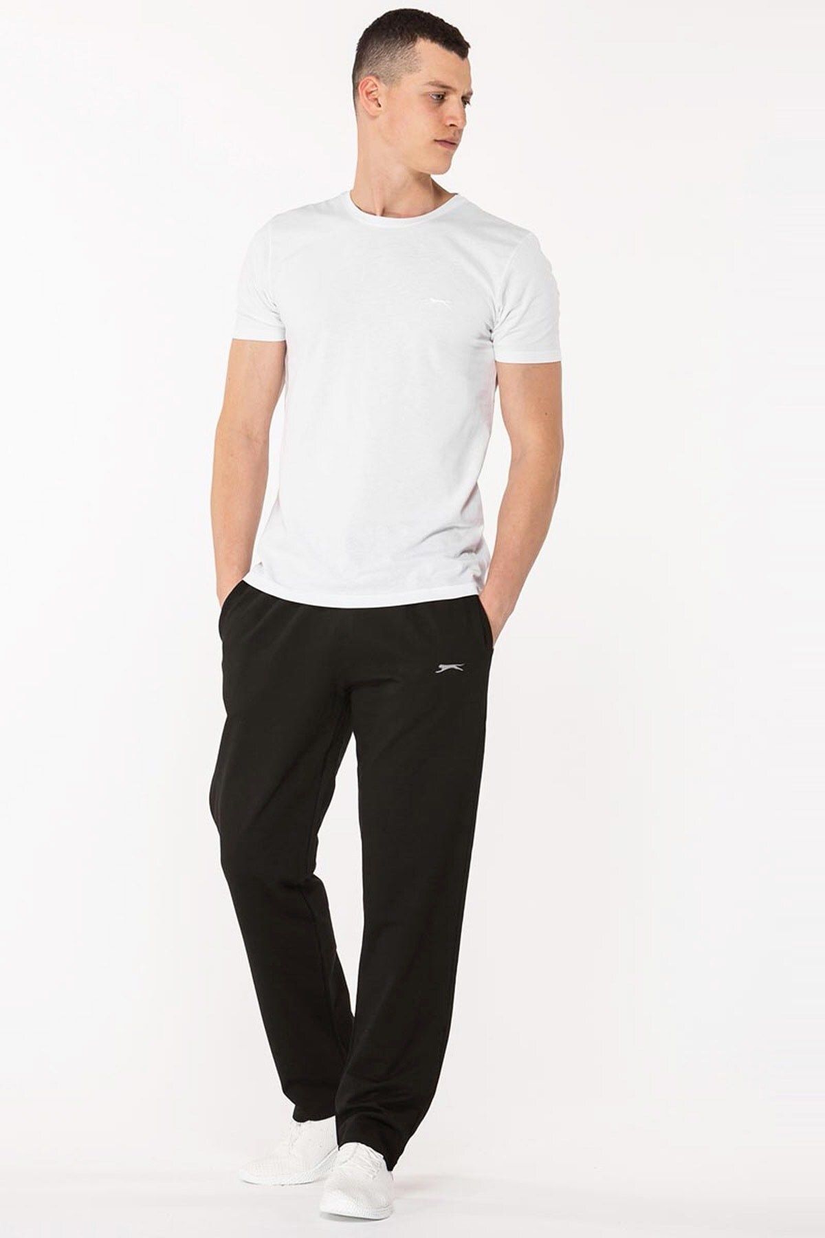Slazenger Günlük Rahat Kesim Cepli Spor Eşofman Altı Erkek Spor Giyim Siyah