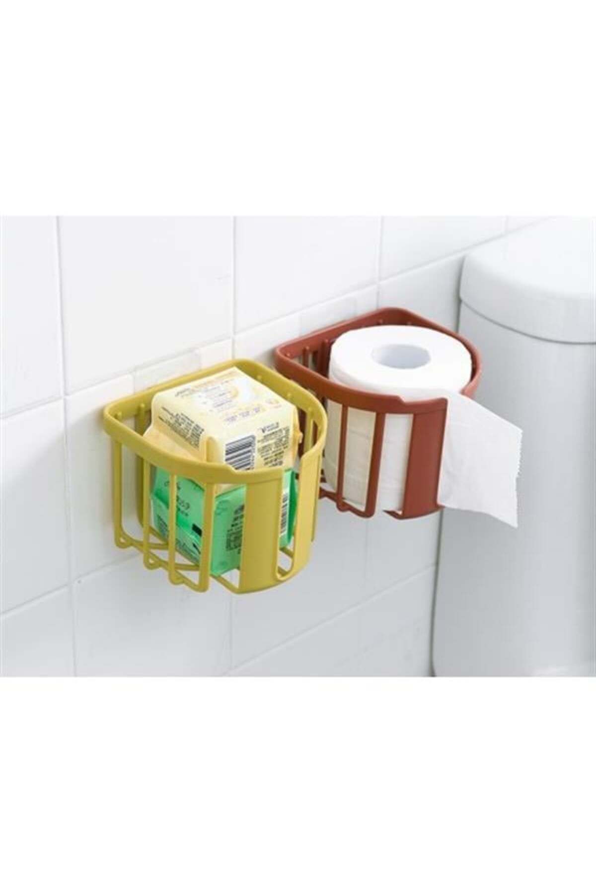 ÖYKÜ VE YİĞİT Yapışkanlı Çok Fonksiyonlu Banyo Organizeri BEYAZ