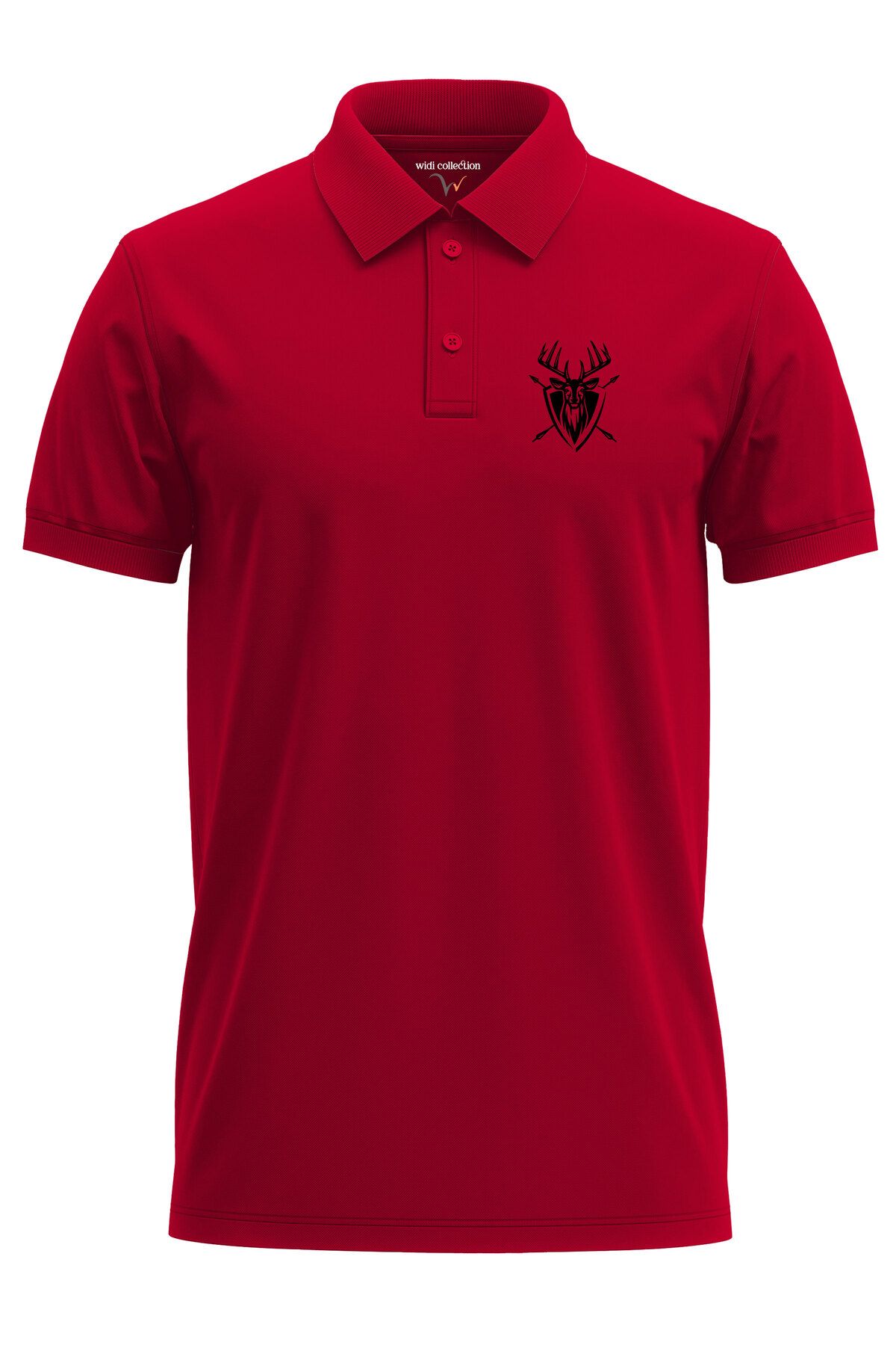 WİDİ Avcılık Hunting Geyik Avı Baskılı Yaban Hayatı Vahşi Yaşam Regular Fit Polo Yaka T-Shirt