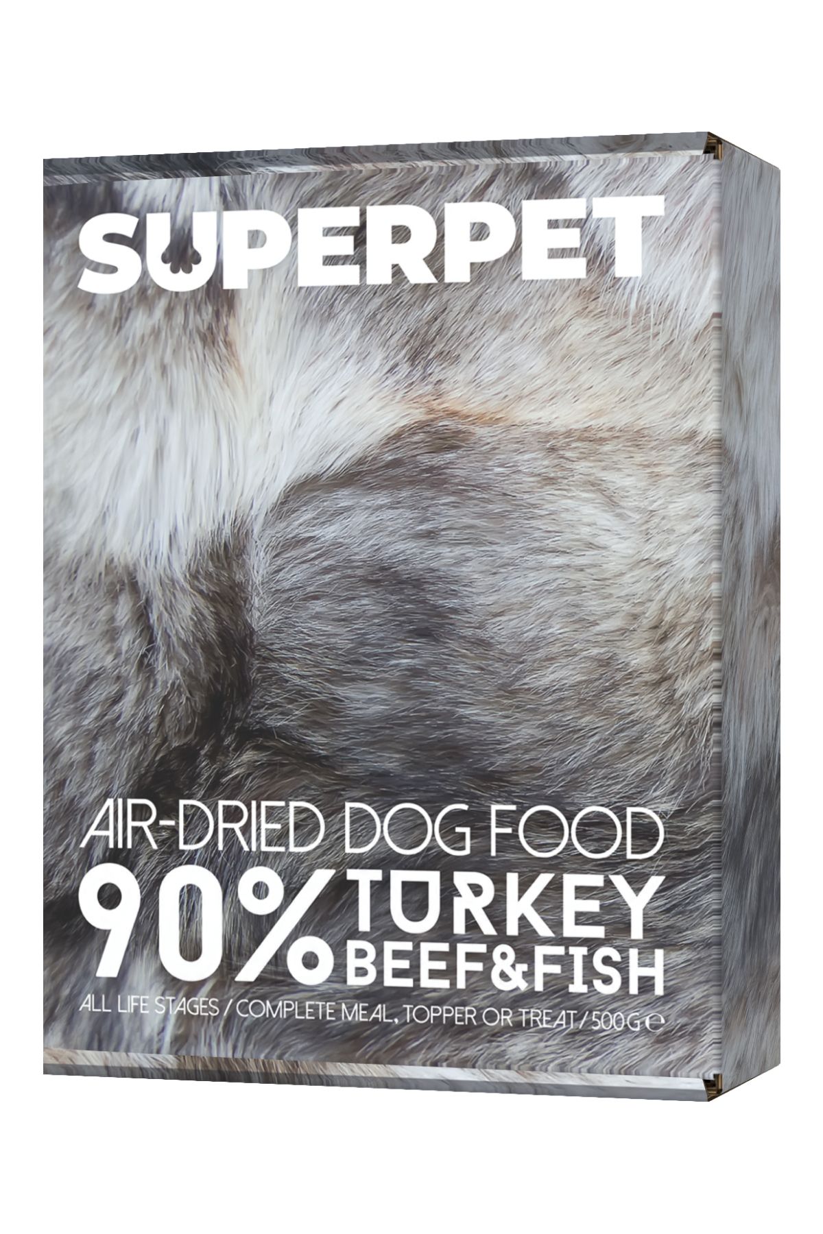 SUPERPET Hava İle Kurutulmuş Köpek Holistik Maması 500g - %90 Hindi, Dana eti ve Karadeniz balığı