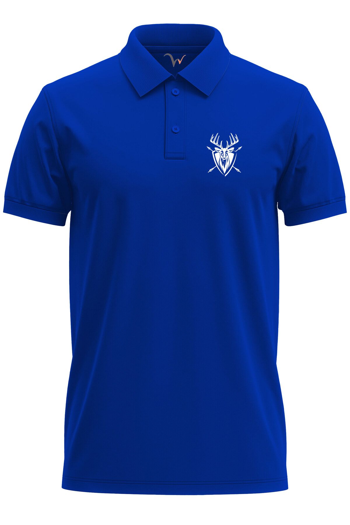 WİDİ Avcılık Hunting Geyik Avı Baskılı Yaban Hayatı Vahşi Yaşam Regular Fit Polo Yaka T-Shirt