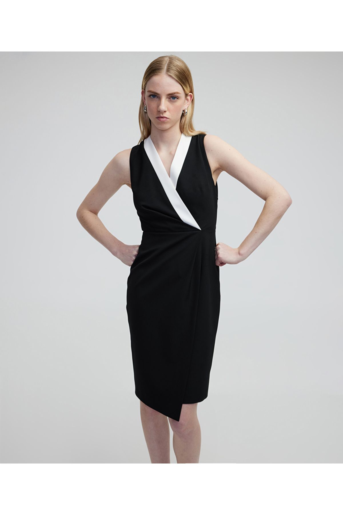 MISS IPEKYOL-Farbblock-Bleistiftkleid 2