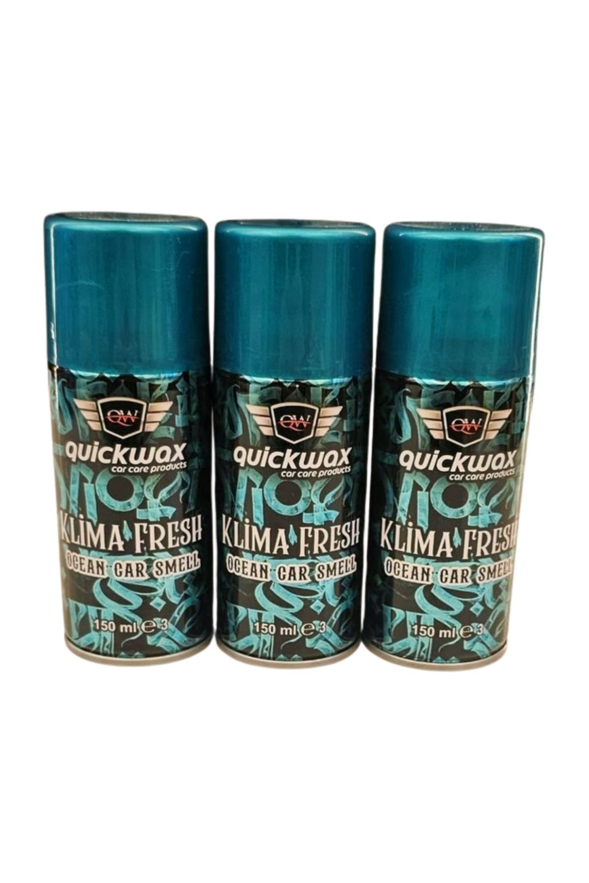 quickwax 3'LÜ KAMPNYA KLİMA KOKU GİDERİCİ OCEAN CAR SMELL