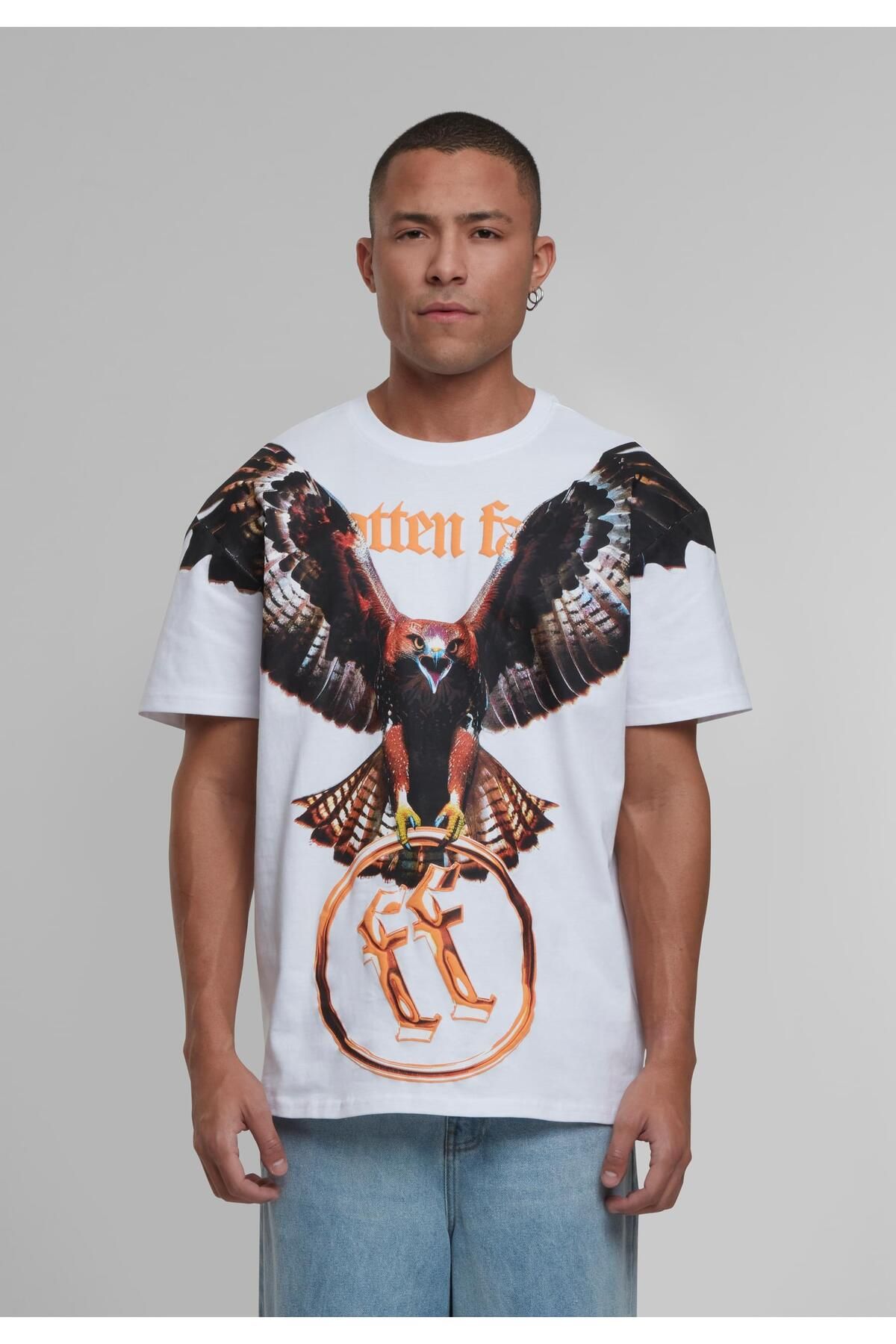 Forgotten Faces-Head On Hawk – Schweres, übergroßes T-Shirt 5