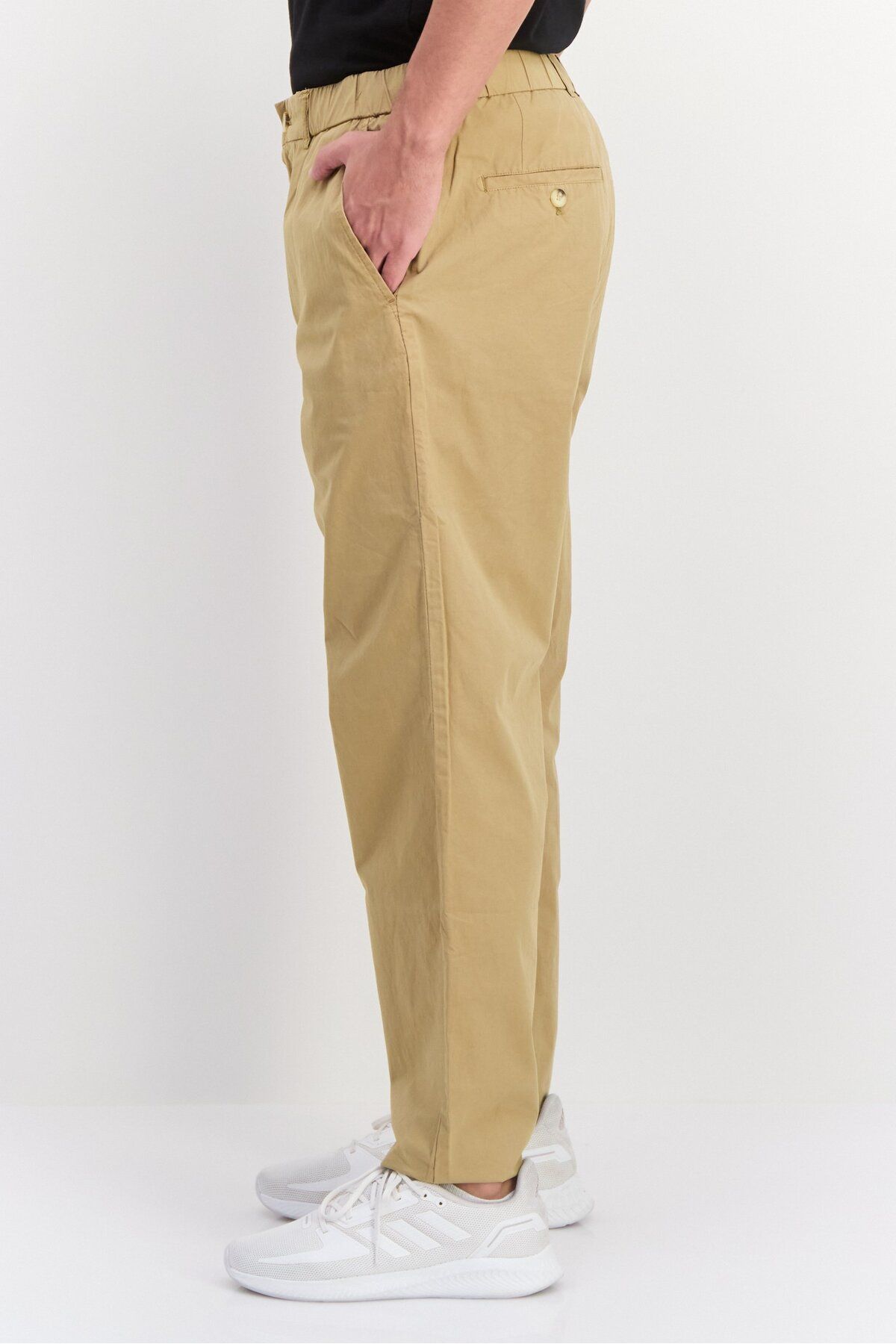 Scotch & Soda-Men Tapered Fit Solid Fave Chino Pants, Khaki 3