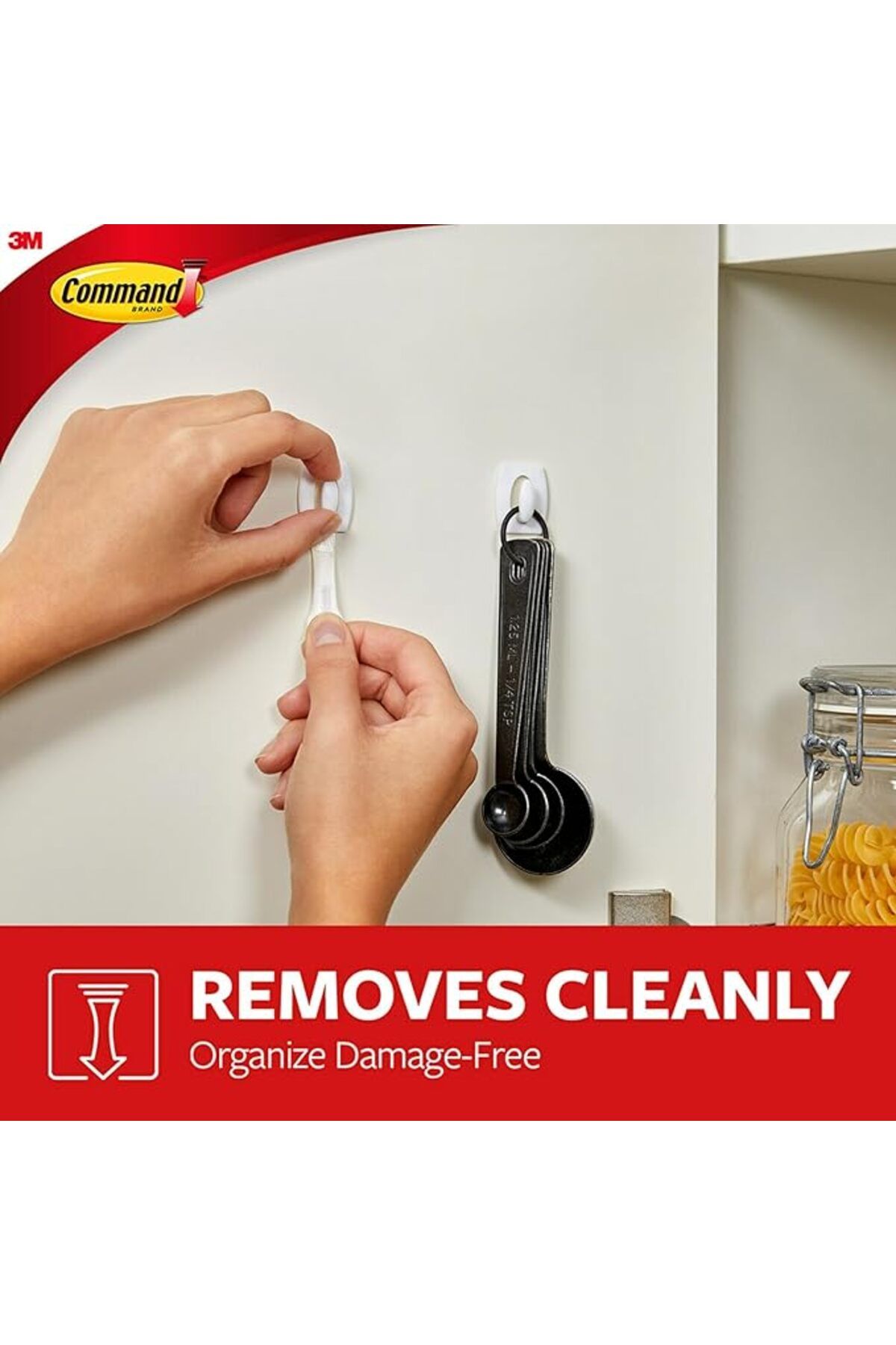 COMMAND-17006CLR-ES  MINI CLEAR HOOKS W / CLR STR 6