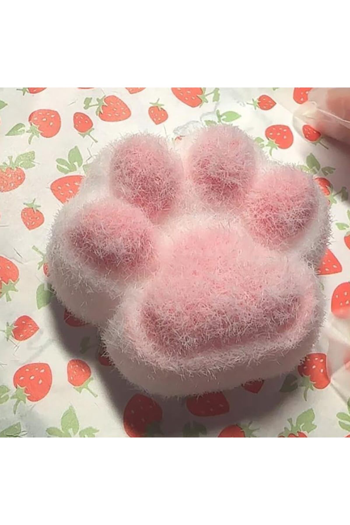 Yelajoy-2Pcs Squishy Cat Paw Pinch Family,Ultra Soft Cute, Stress Relieving Kawaii,Yellow+Purple,5x5cm 3