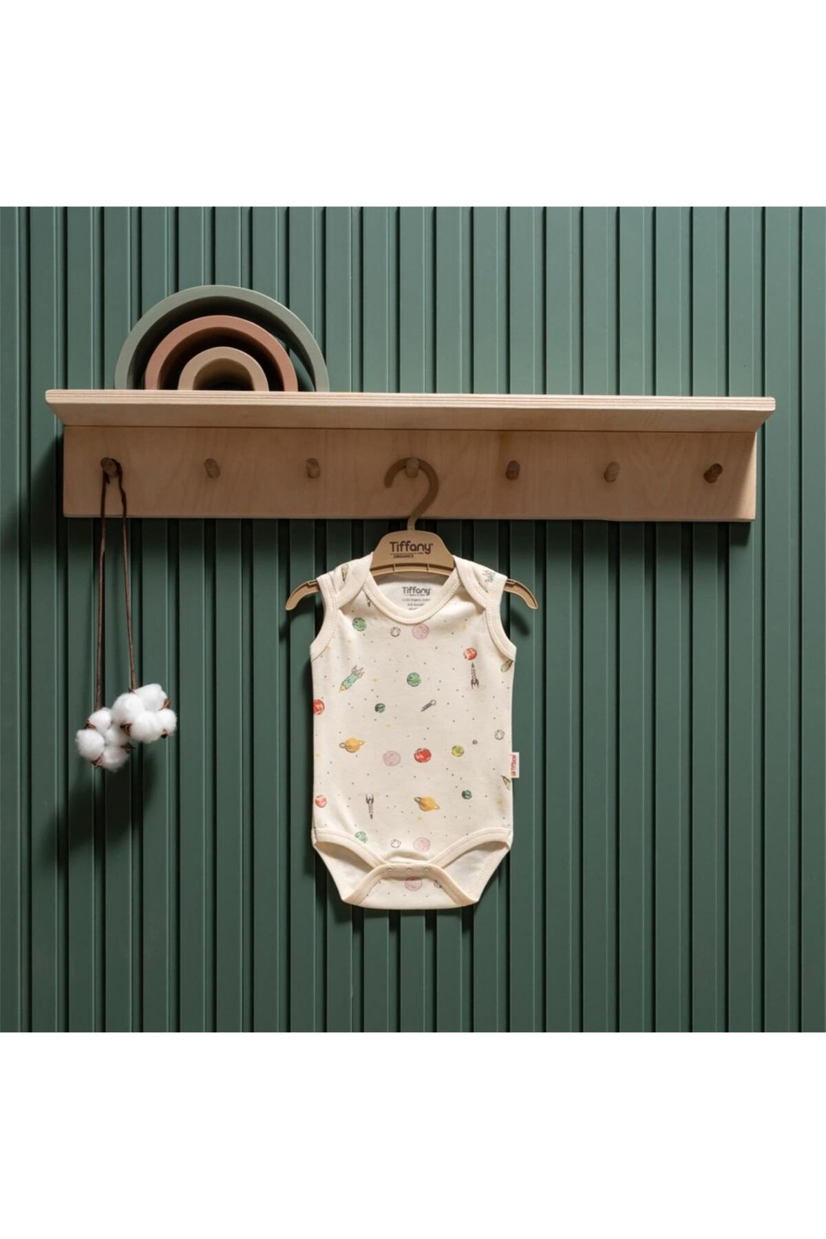 Tiffany Baby Bebek Organik Space Theme Atlet Badi Ekru 44009