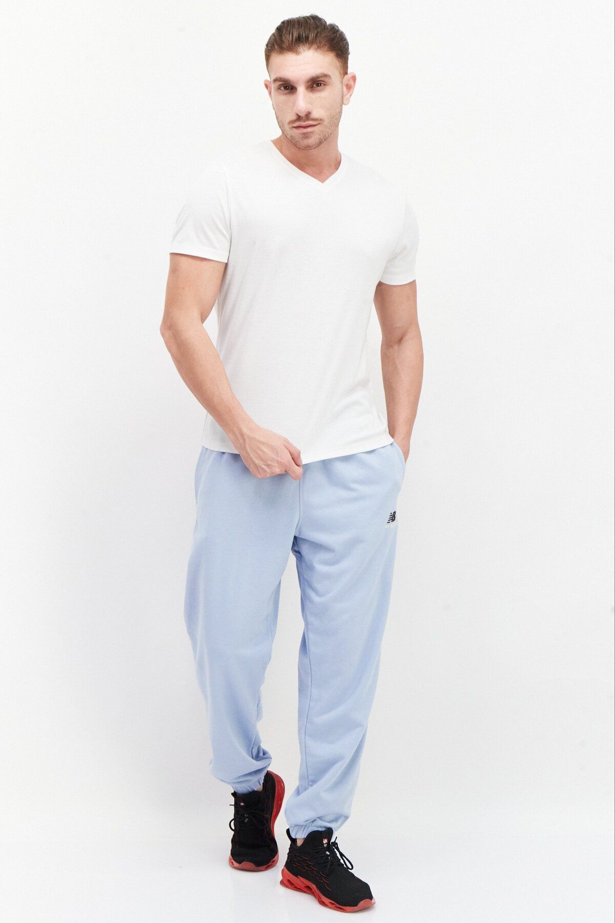 New Balance-Men Sportswear Fit Outdoor Sweatpants, Light Blue 2