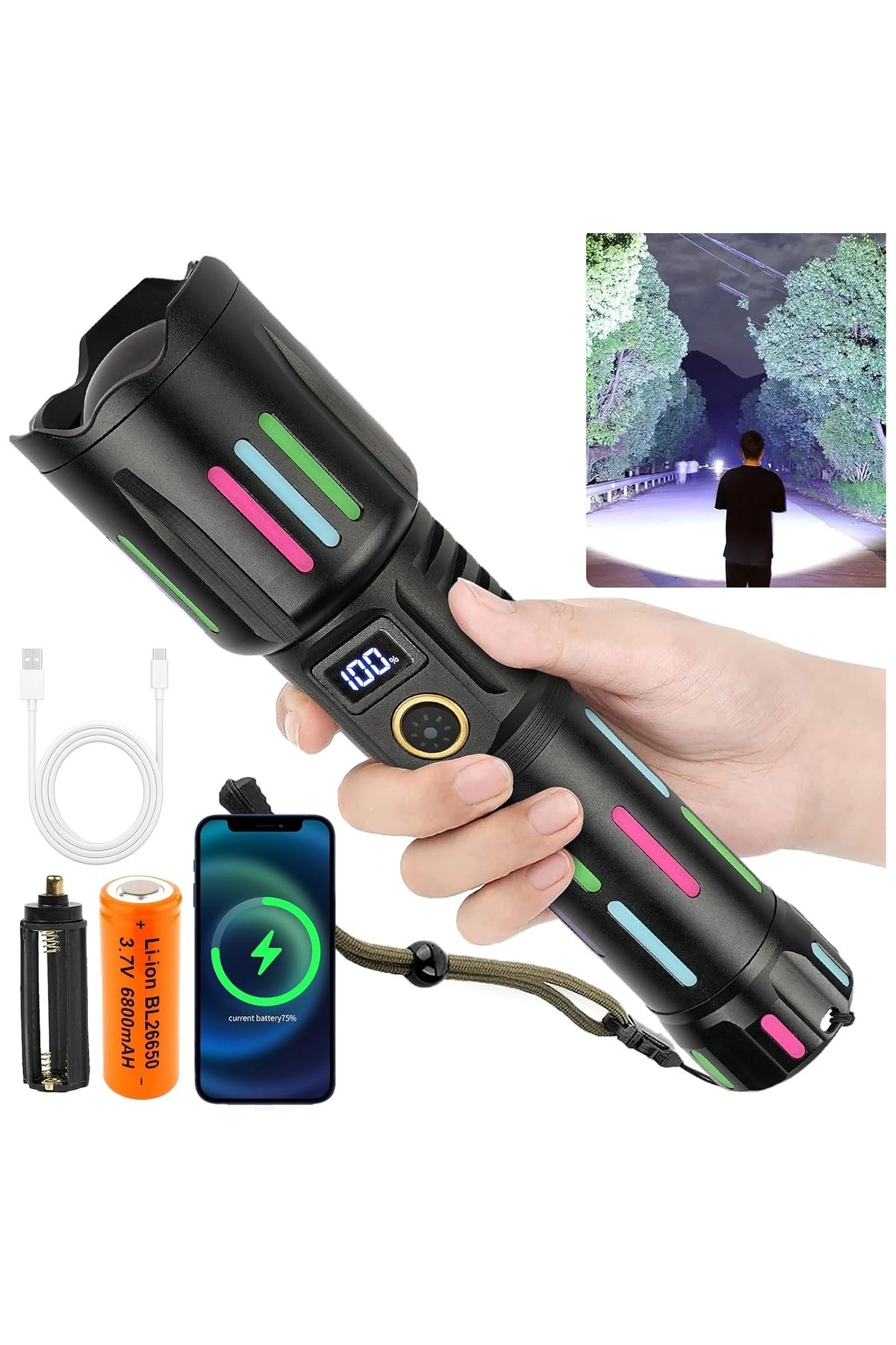 Primo Plus Super bright high power waterproof flashlight for trips and emergencies
