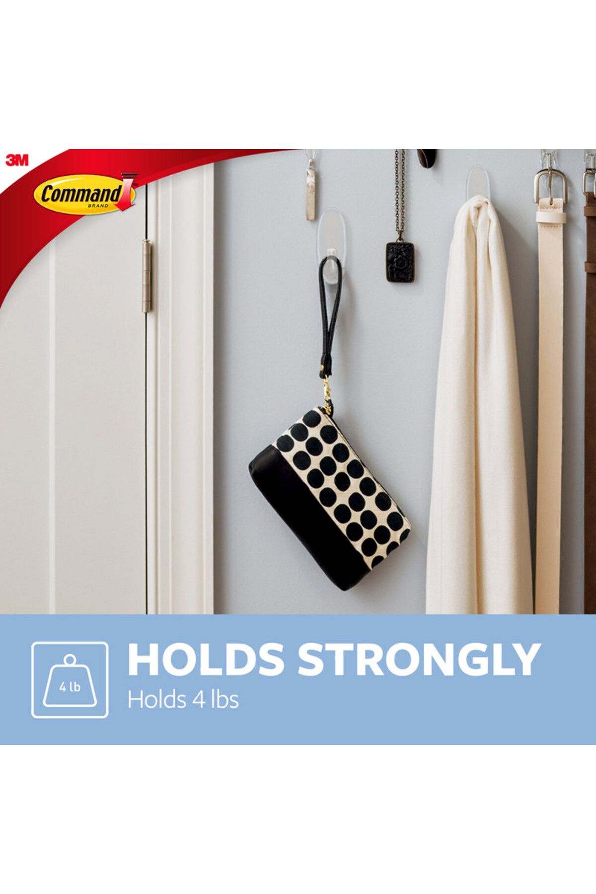 COMMAND-17093CLRES LARGE CLEAR HOOK W/C LEAR STRP 5