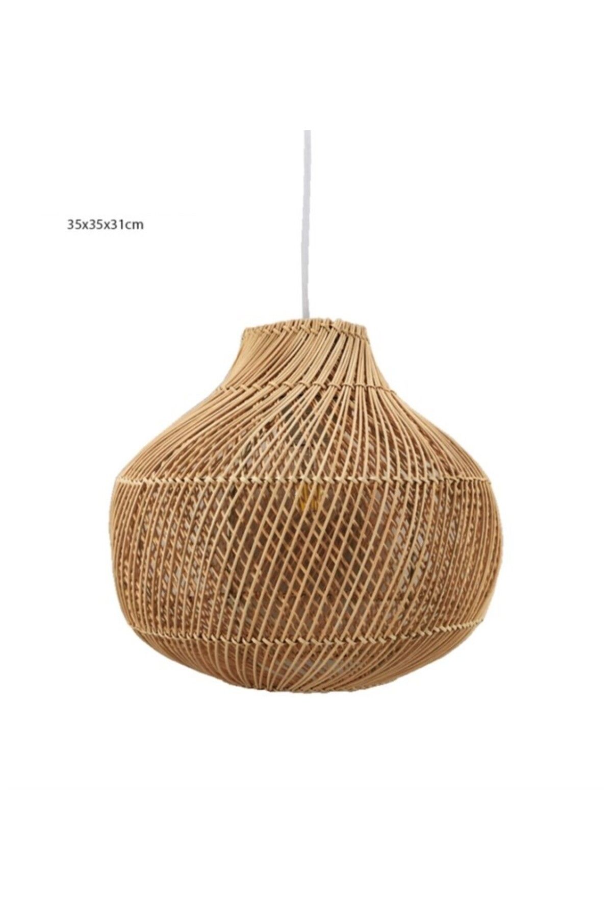 Amentes Bambu Avize Iskandinav, Modern, Bohem, Rattan Avize, Aydınlatma