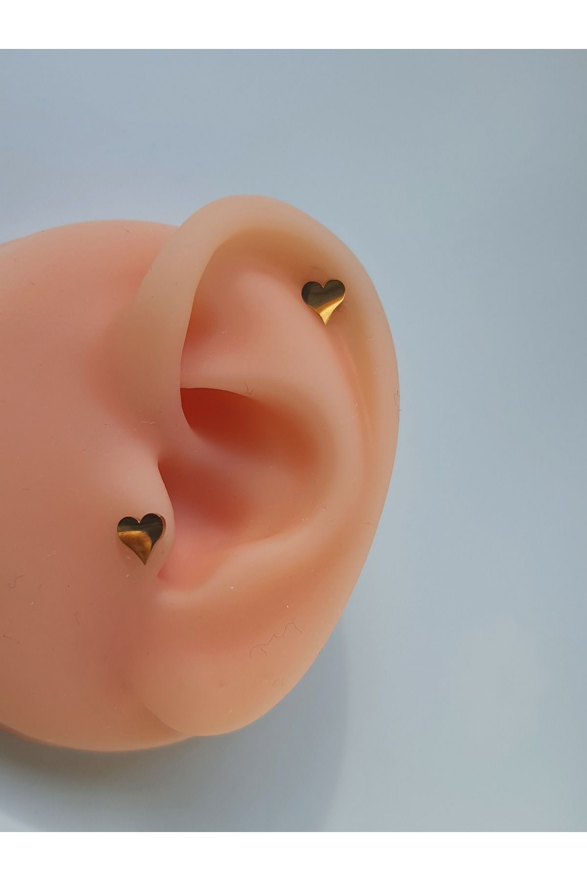 kurukafagift Kalp Desenli Tragus Helix Lobe Paslanmaz Çelik Piercing