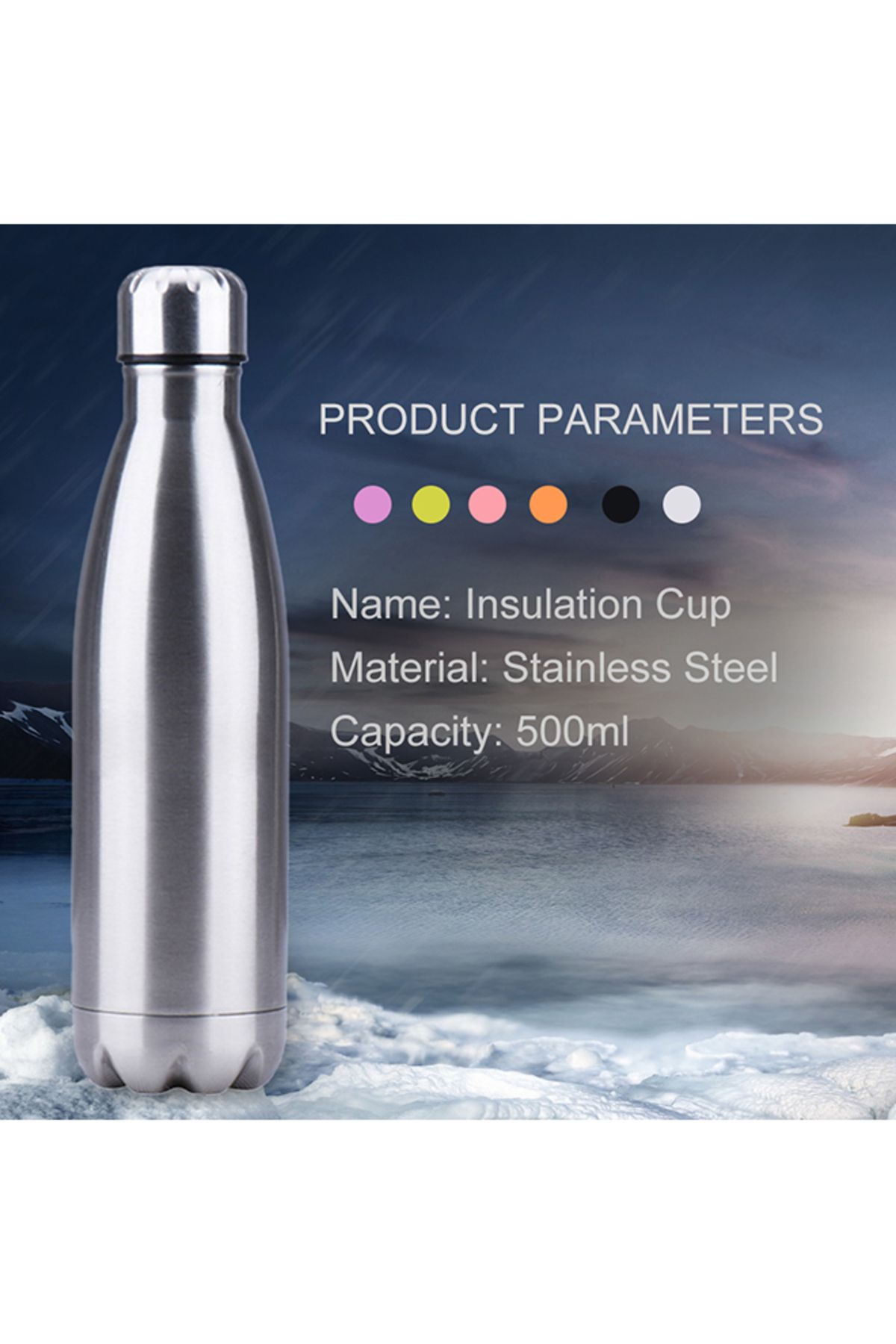 Primo Plus-Silver insulated water bottle 4