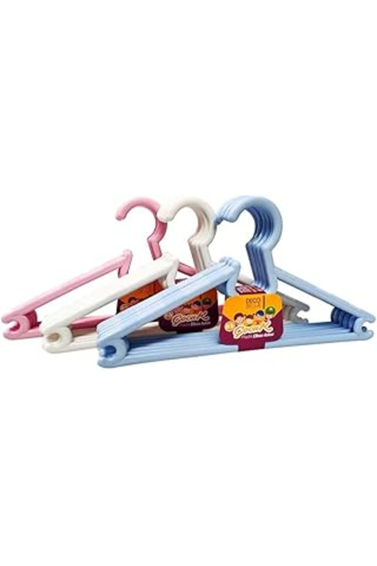 teknotrust 6'lı çocuk elbise askısı, 0.6x27x14 cm, renkli, dayanıklı, pratik ve kullanışlı