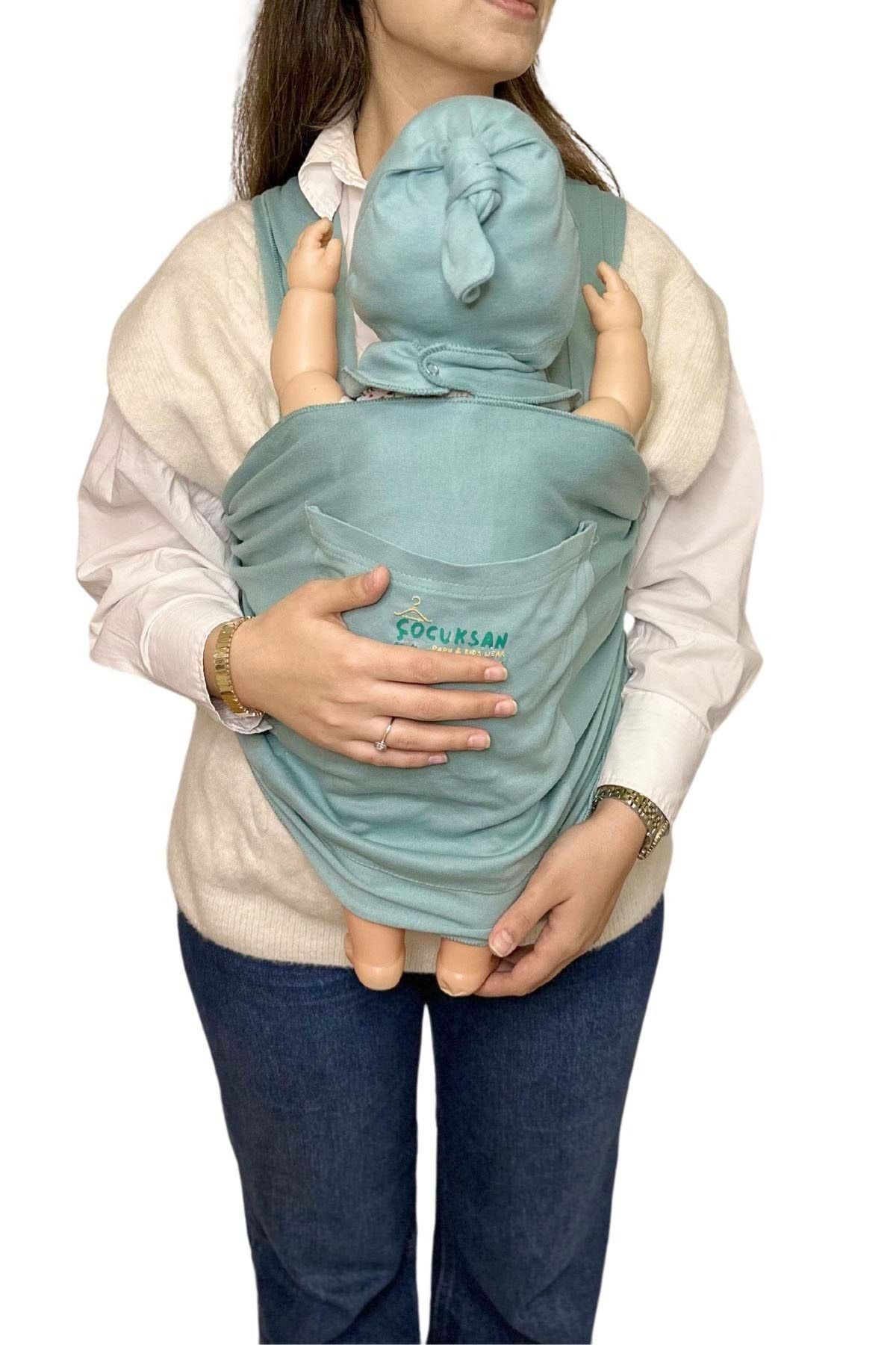 Çocuksan Baby&Kids Wear Anne-Bebek Konforu İçin Cepli Bebek Taşıma Anakucağı-Sling Pratik ve Şık Tasarım