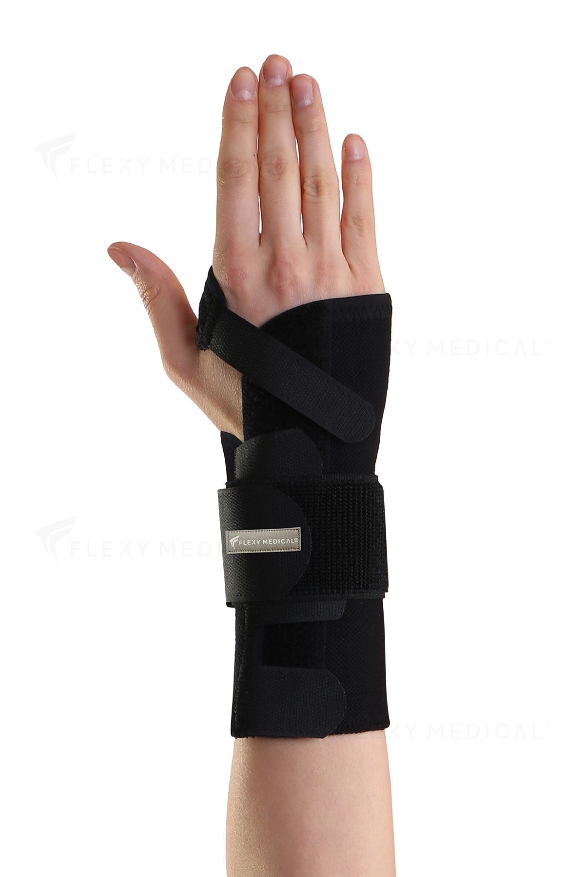 Flexy Medical-Black Hand Wrist Bandage - Palm Support, Damye Protective Splint 1