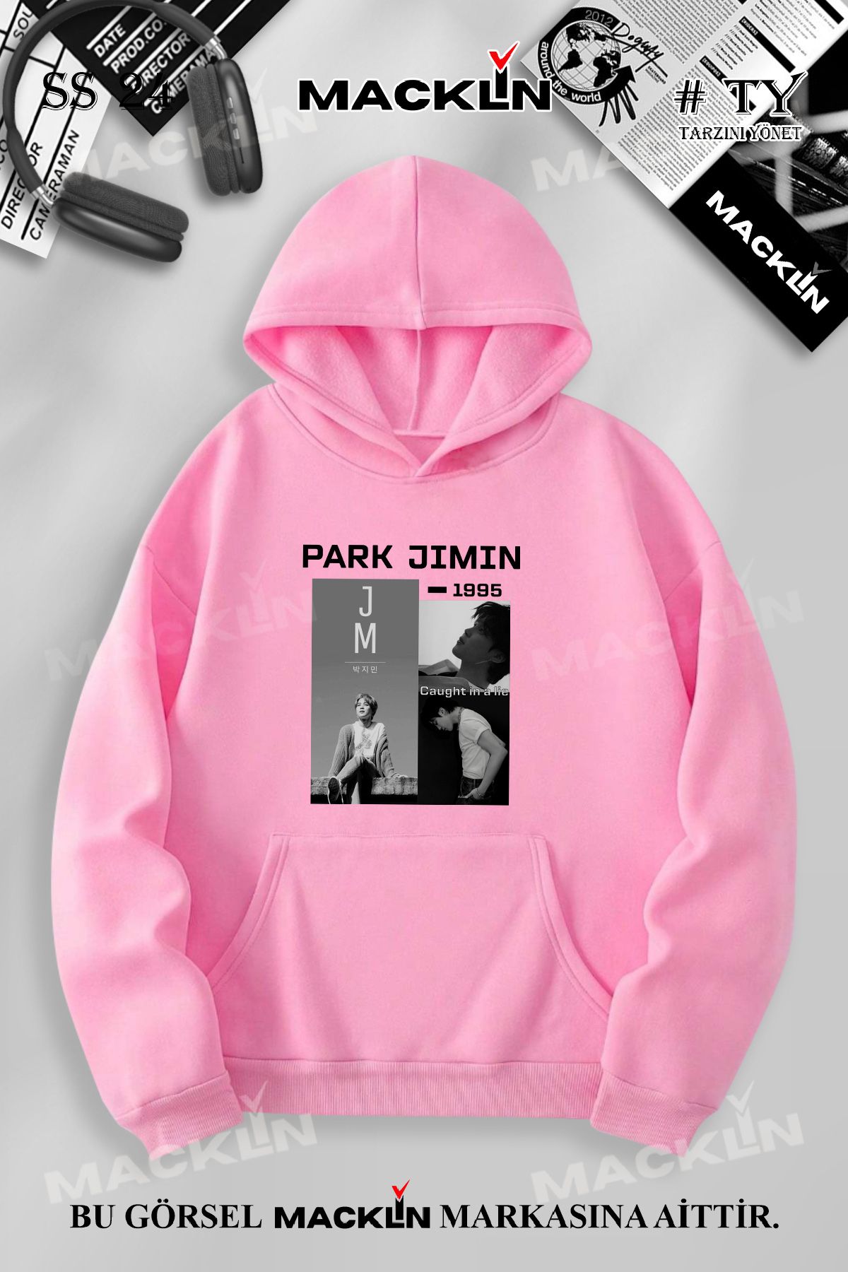 darkopia Unisex Kadın Erkek Park Jımın Baskılı Kapüşonlu Basic Sweatshirt