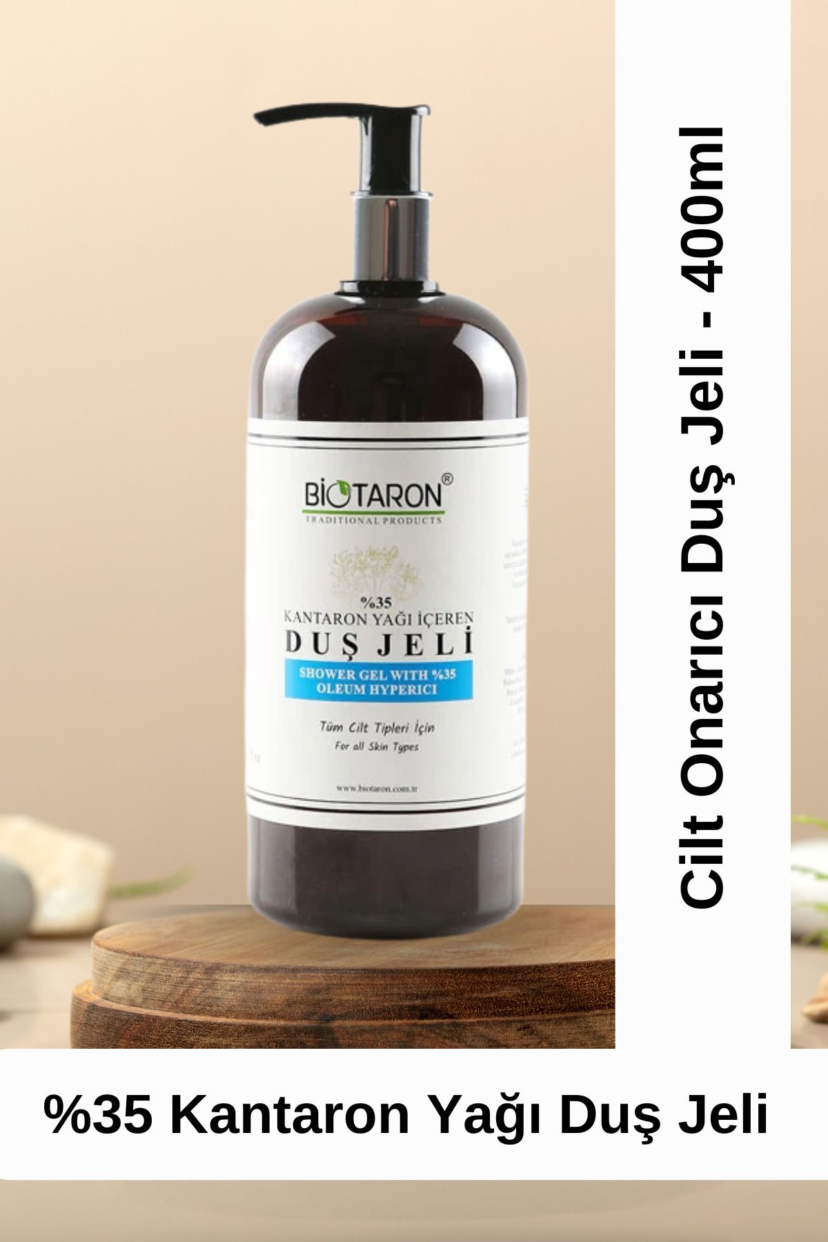 Biotaron %35 Kantaron Yağı ile Cilt Onarıcı Duş Jeli - 400ml