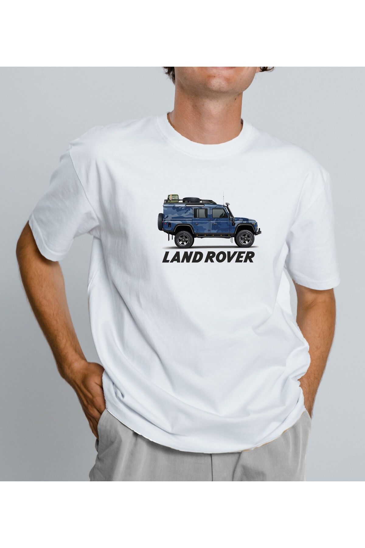 hodigo Land Rover Temalı Baskılı Unisex Tişört