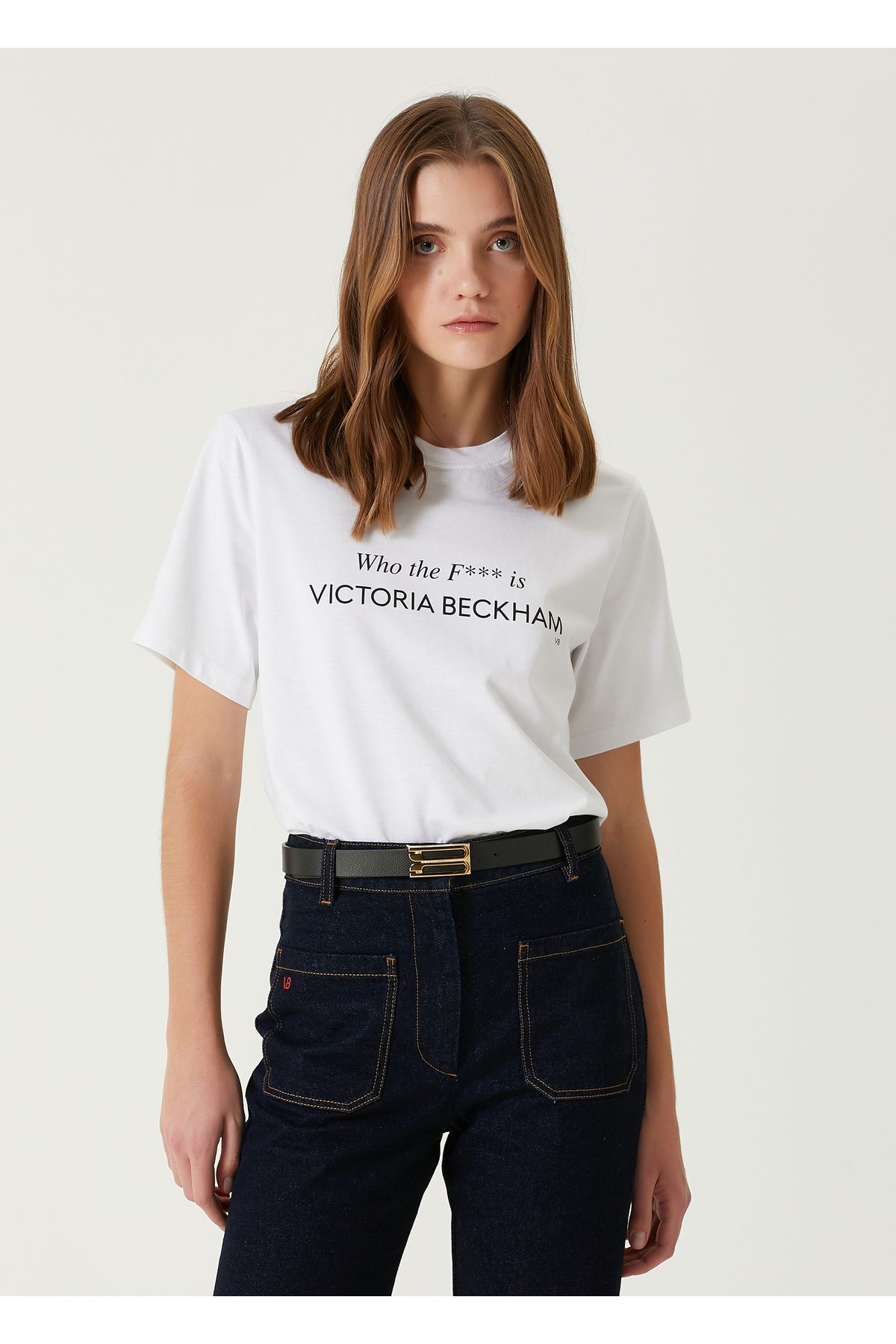 Victoria Beckham Beyaz Organik Pamuk T-shirt Beden: S