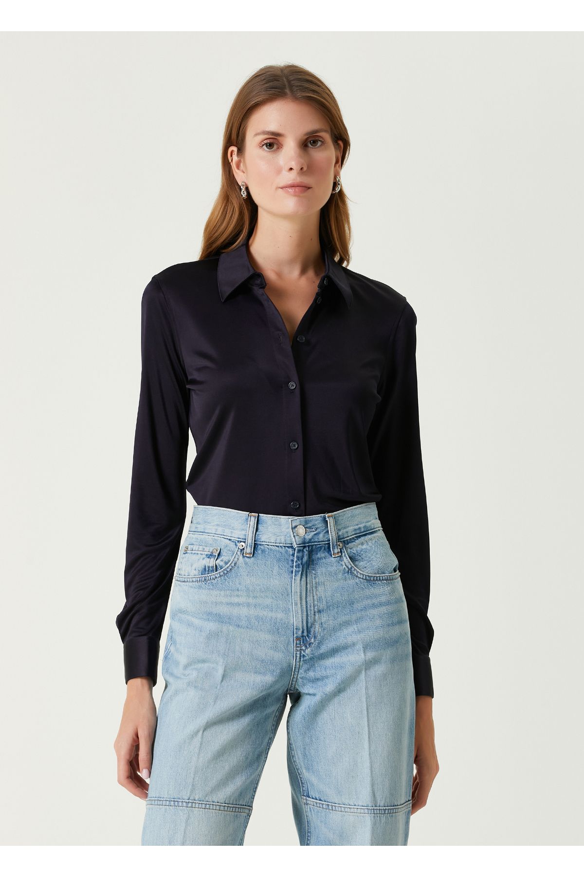 Helmut Lang-Size XS Navy Blue Shirt 3