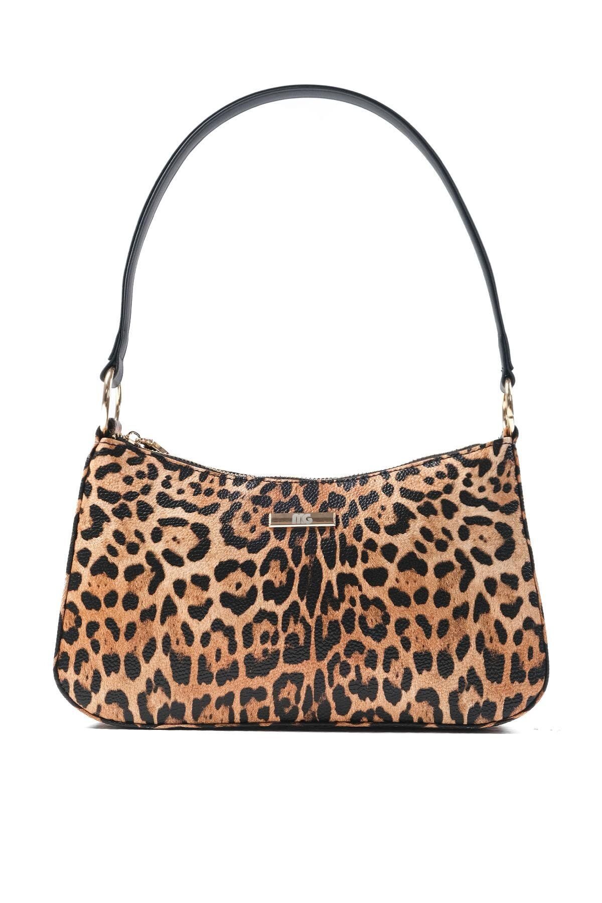 Mio Gusto-Leopard Patterned Women's Hand and Shoulder Bag 1