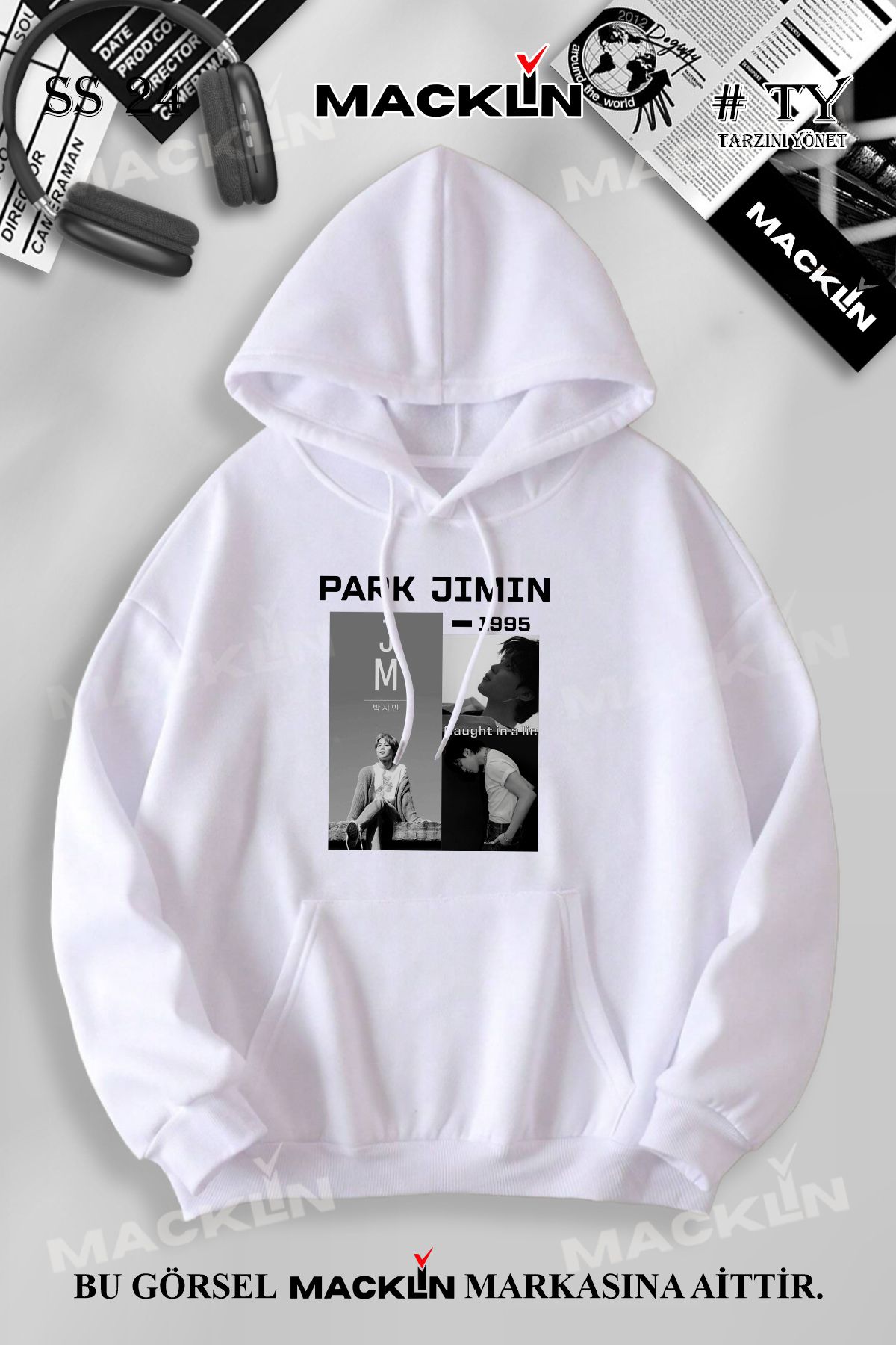 darkopia Unisex Kadın Erkek Park Jımın Baskılı Kapüşonlu Basic Sweatshirt