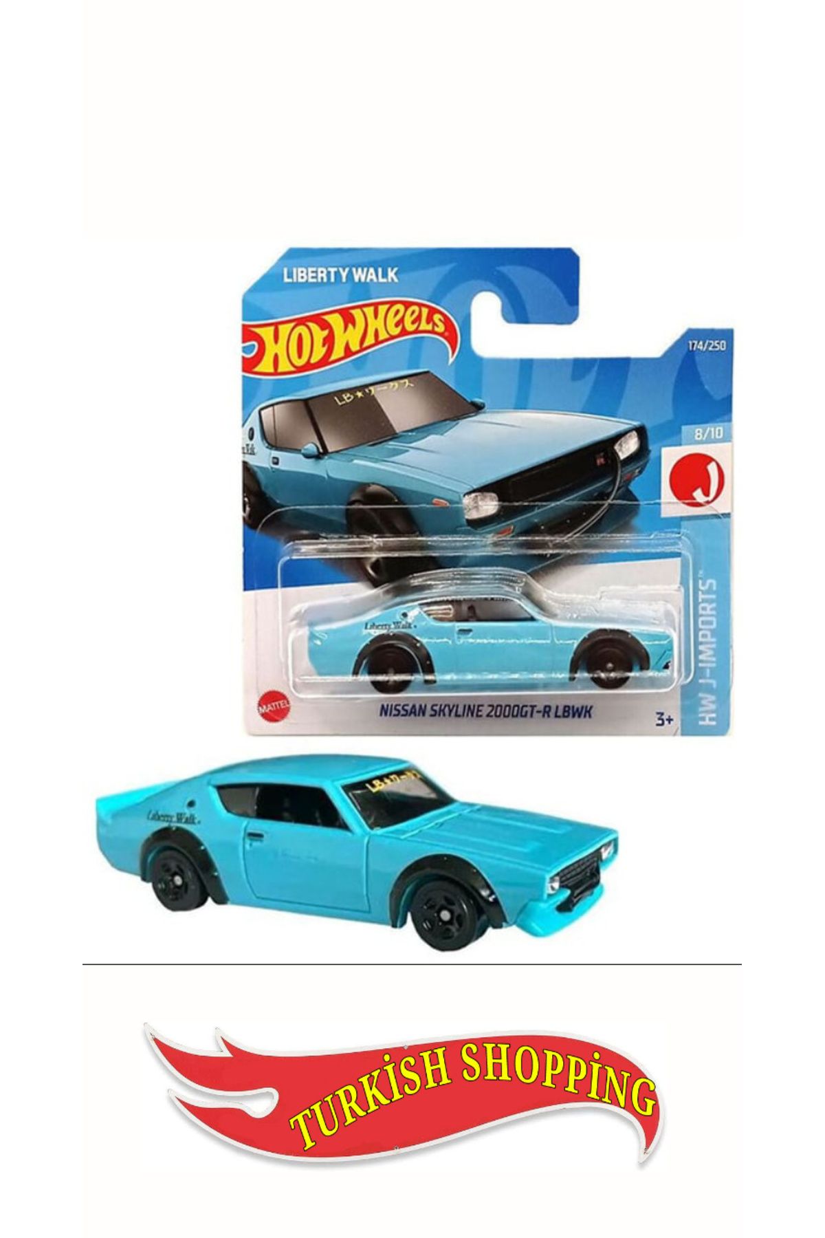 HOT WHEELS 1:64 ölçek Nissan skyline 2000 Gt-r Lbwk