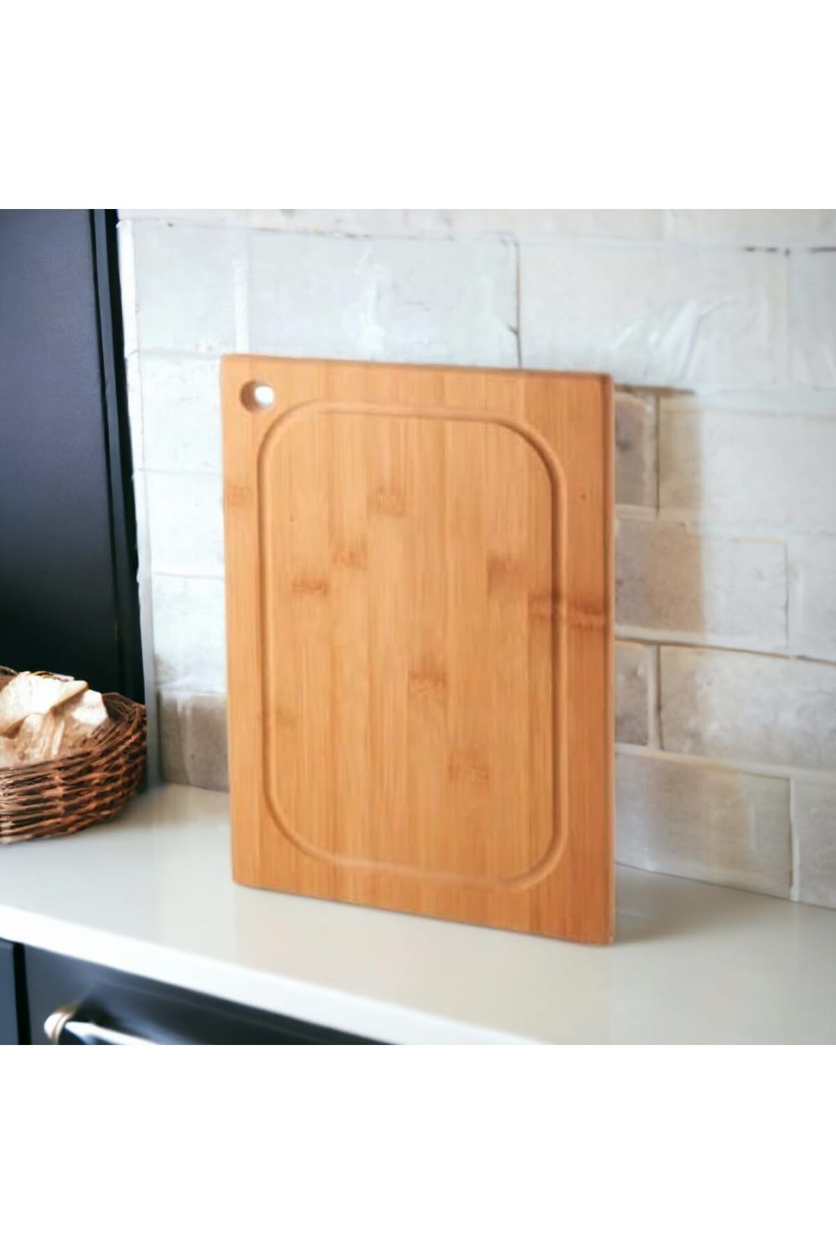 STOREMAX nffashopm Bambu Kesme Tahtası Antibakteriel Yıkanabilir Doğrama Tahtası Dikdörtgen 30x20 CM Ort